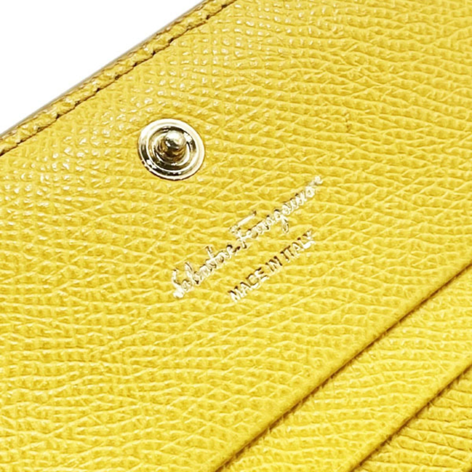 Salvatore Ferragamo Salvatore Ferragamo Vara Bifold Wallet in Yellow Leather, Size 22 (D515) and VARA Compact with Ribbon (MAN-12035). Size ONE SIZE - 10 Thumbnail