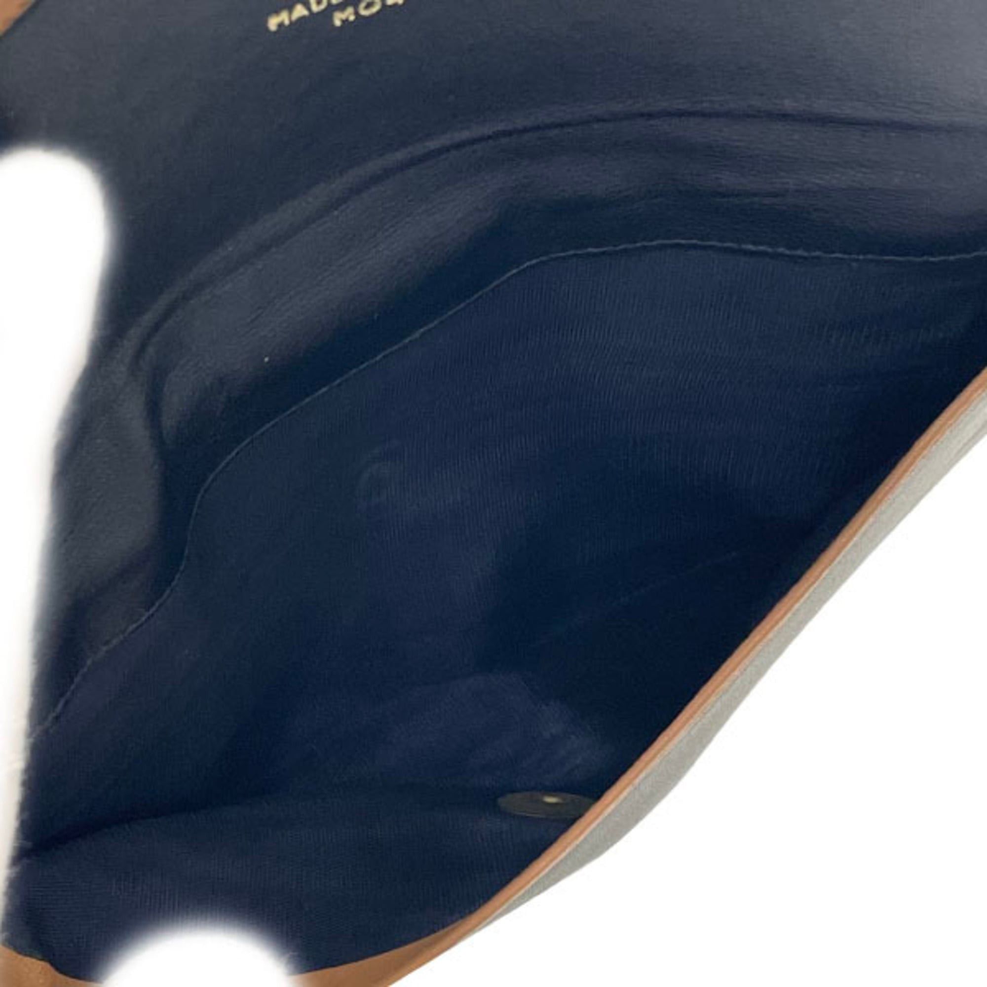 Celine Celine double-fold long wallet in navy and natural brown leather with Triomphe hardware, MM-16560 Size ONE SIZE - 9 Thumbnail