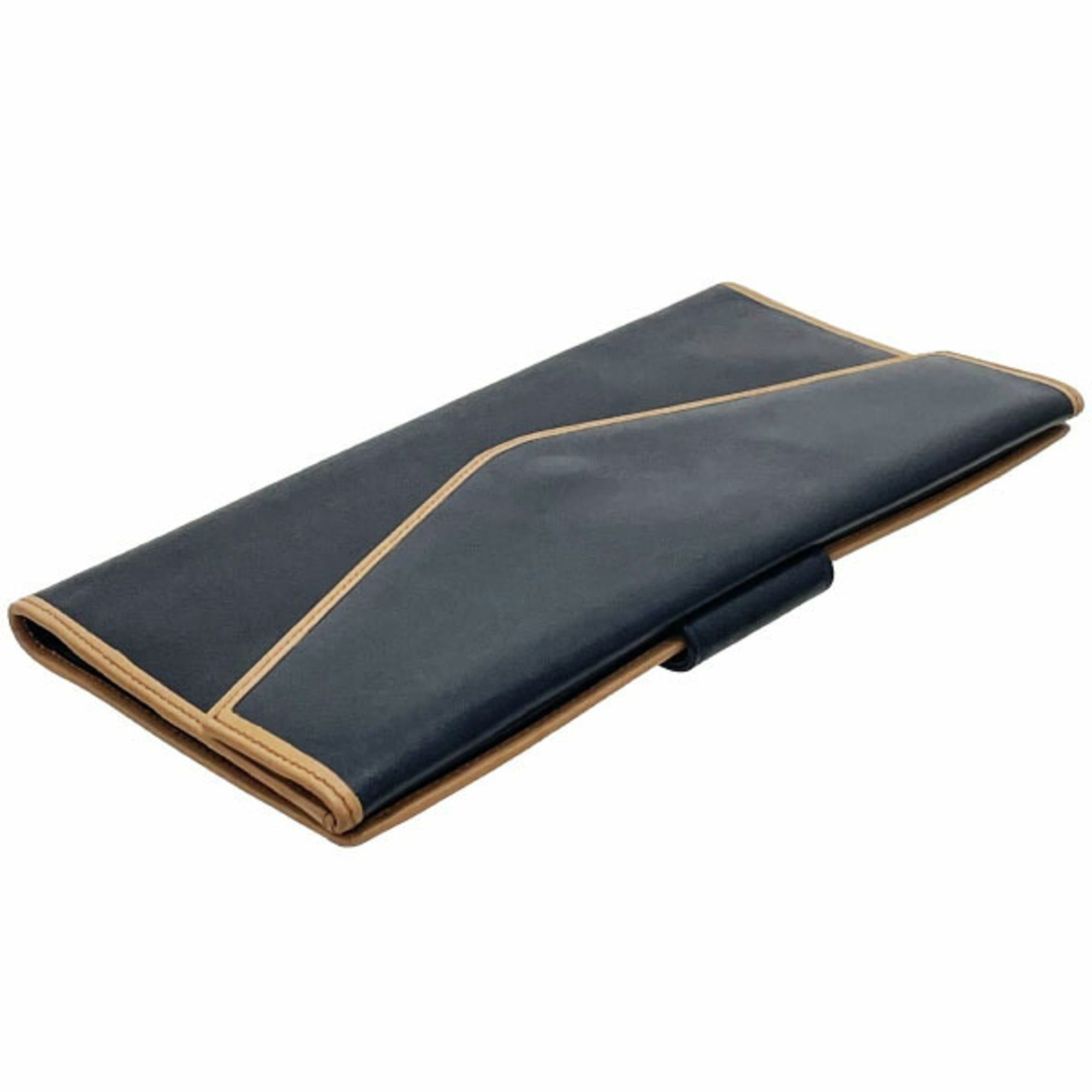 Celine Celine double-fold long wallet in navy and natural brown leather with Triomphe hardware, MM-16560 Size ONE SIZE - 3 Thumbnail