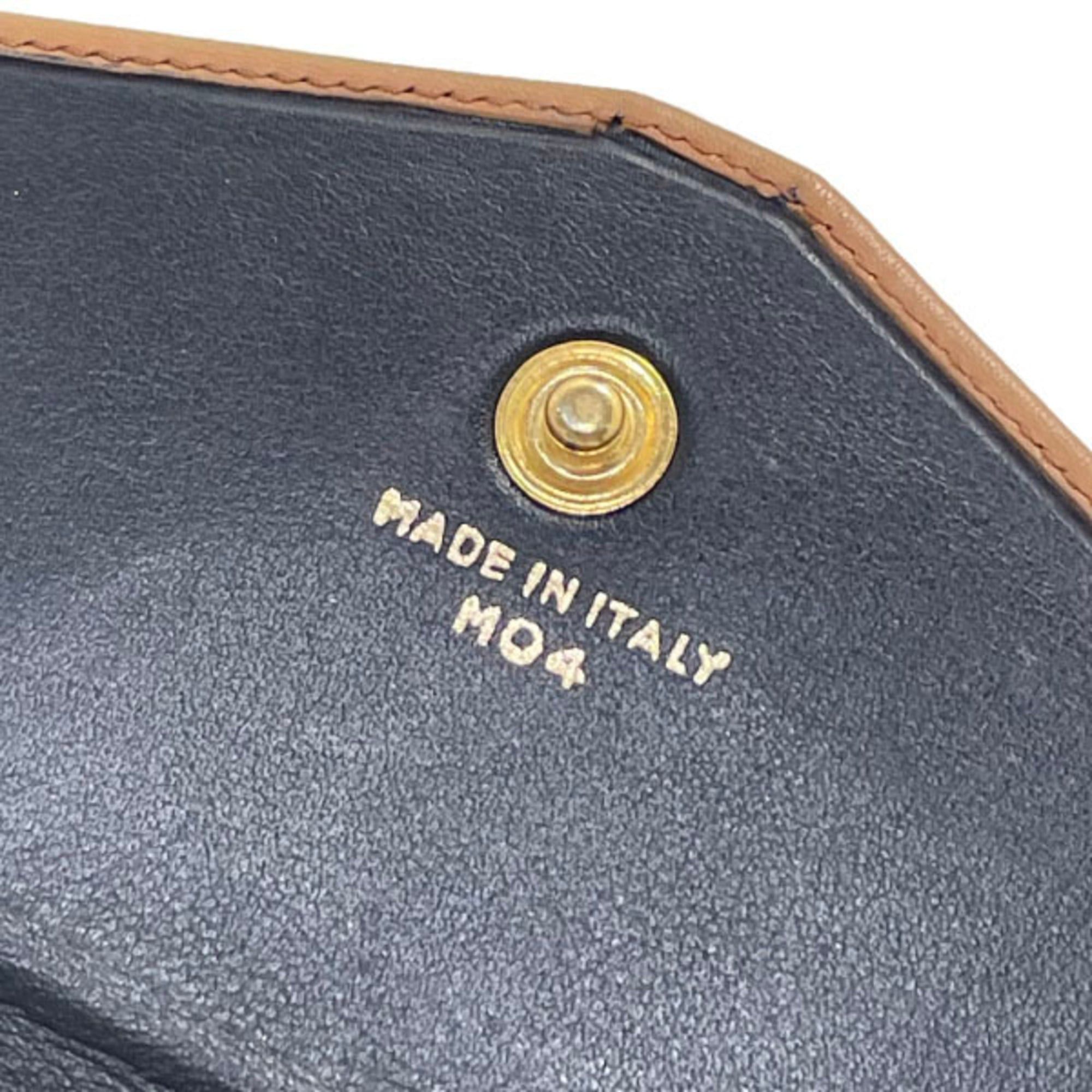Celine Celine double-fold long wallet in navy and natural brown leather with Triomphe hardware, MM-16560 Size ONE SIZE - 10 Thumbnail