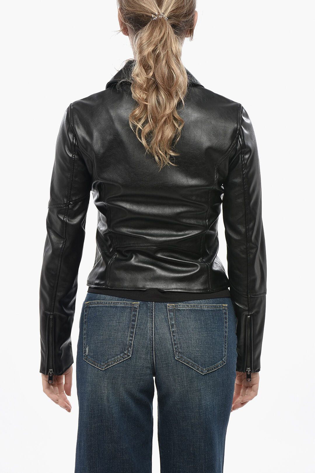Diesel Vegan Leather Biker Jacket R-SINYA-A-NEW Size XL / US 12-14 / IT 48-50 - 2 Thumbnail