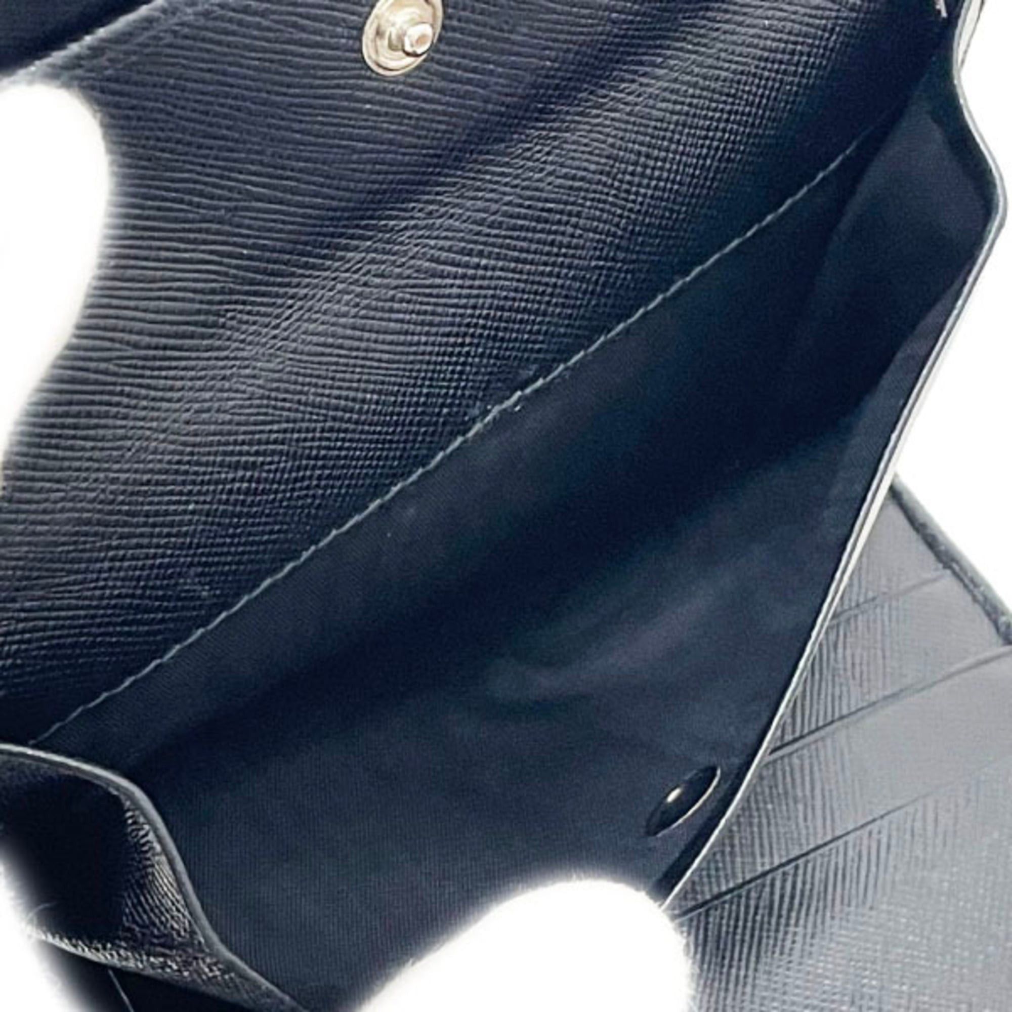 Prada Prada Triangle Trifold Wallet, Saffiano Leather, Black, M510A, PRADA Plate, Medium SAFFIANO NERO, YY-16549 Size ONE SIZE - 8 Thumbnail
