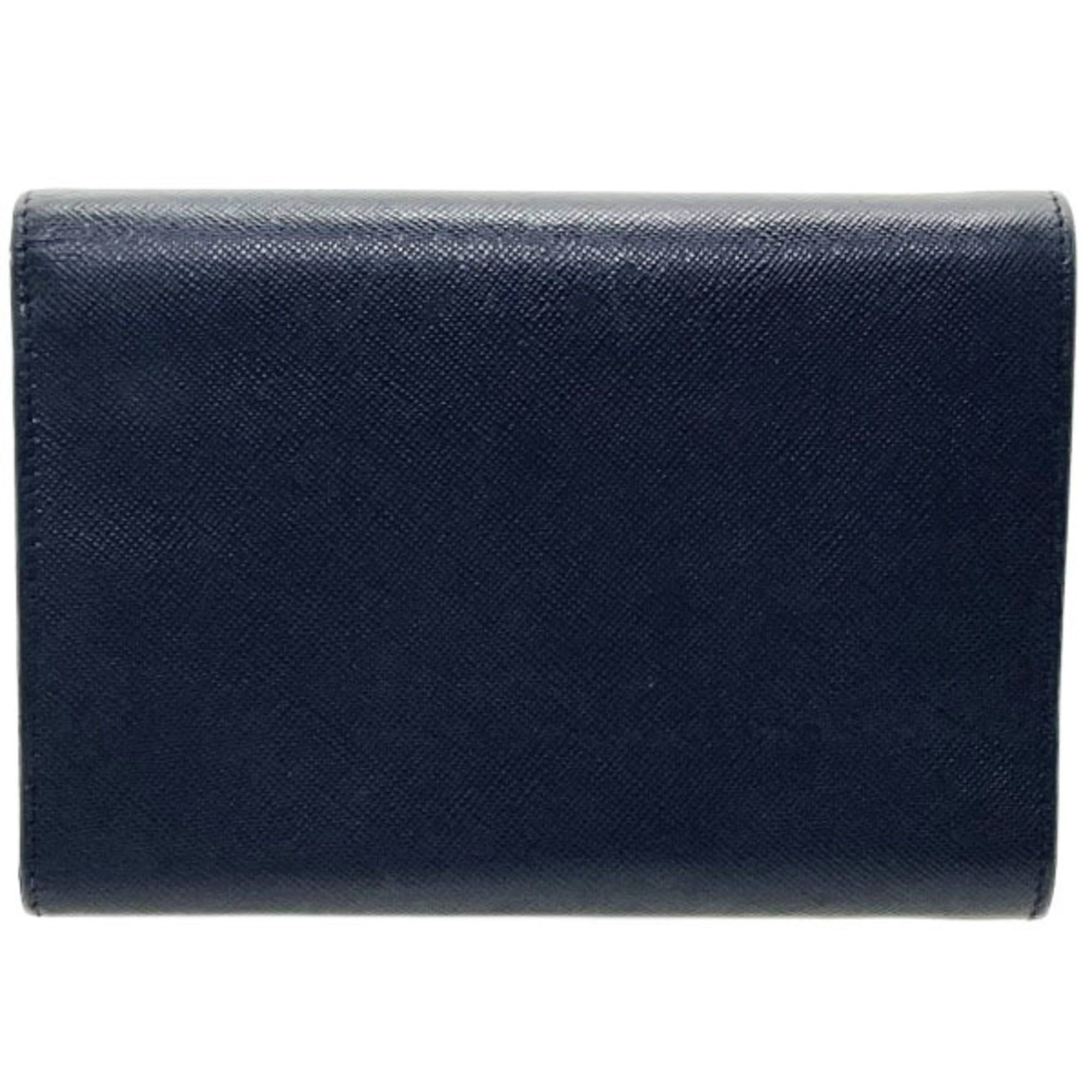 Prada Prada Triangle Trifold Wallet, Saffiano Leather, Black, M510A, PRADA Plate, Medium SAFFIANO NERO, YY-16549 Size ONE SIZE - 2 Thumbnail