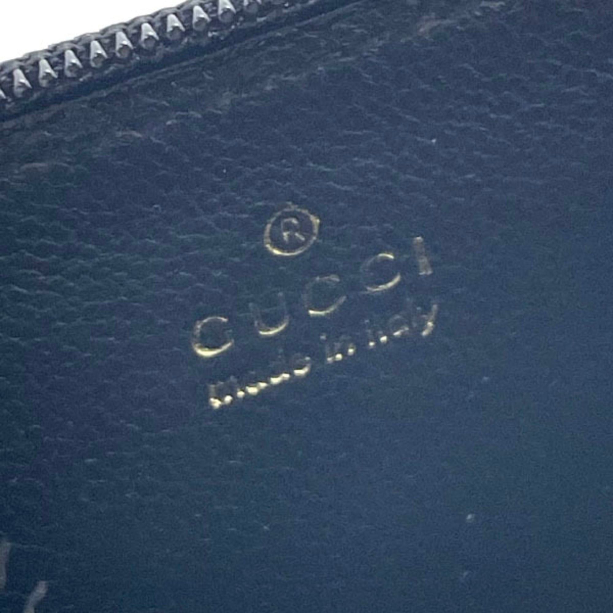 Gucci Gucci Coin Case, Round Purse, Black Leather, 030 0416, GUCCI Purse NN-16523 Size ONE SIZE - 9 Thumbnail
