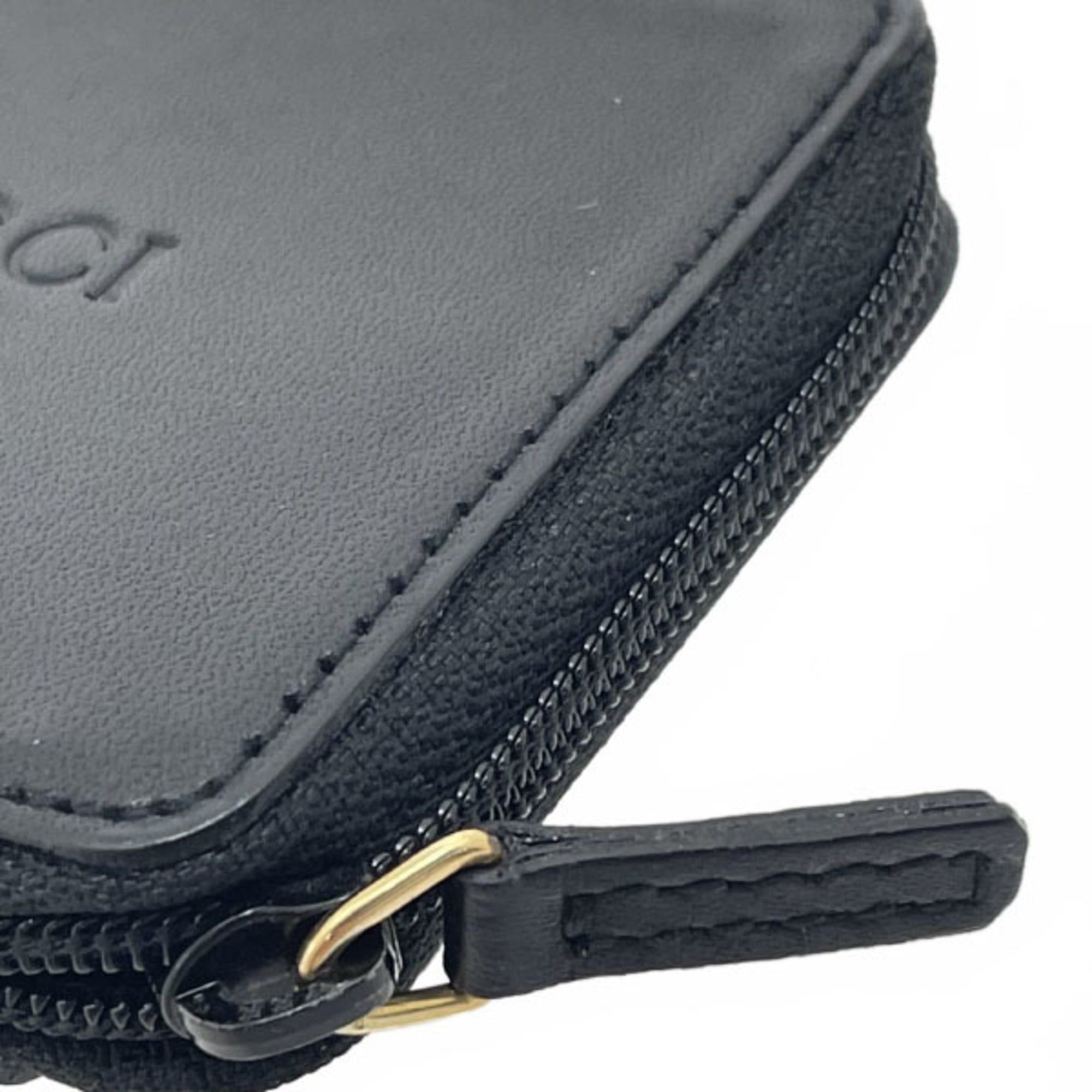 Gucci Gucci Coin Case, Round Purse, Black Leather, 030 0416, GUCCI Purse NN-16523 Size ONE SIZE - 6 Thumbnail
