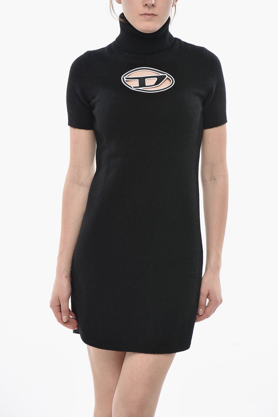 Diesel Virgin Wool and Cashmere Dress M-ARGARET-DRS With Cut-Out Logo Size XS / US 0-2 / IT 36-38 - 4 Thumbnail