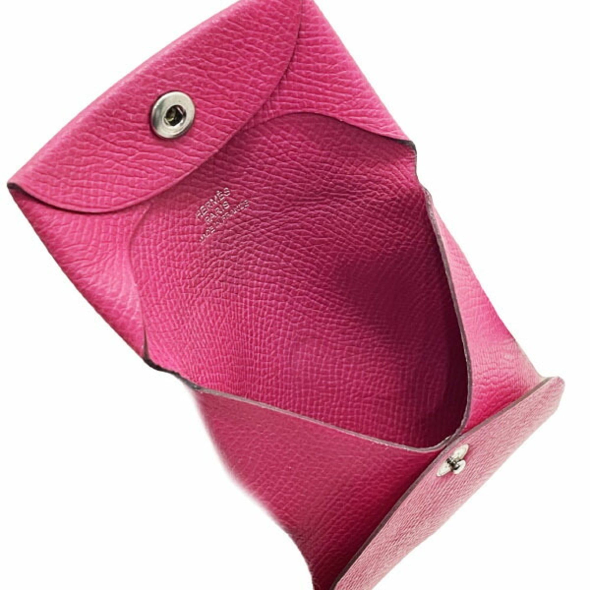 Hermes Hermès Bastia Coin Case, Pink Leather, HERMES Purse, HWN-16325 Size ONE SIZE - 4 Thumbnail