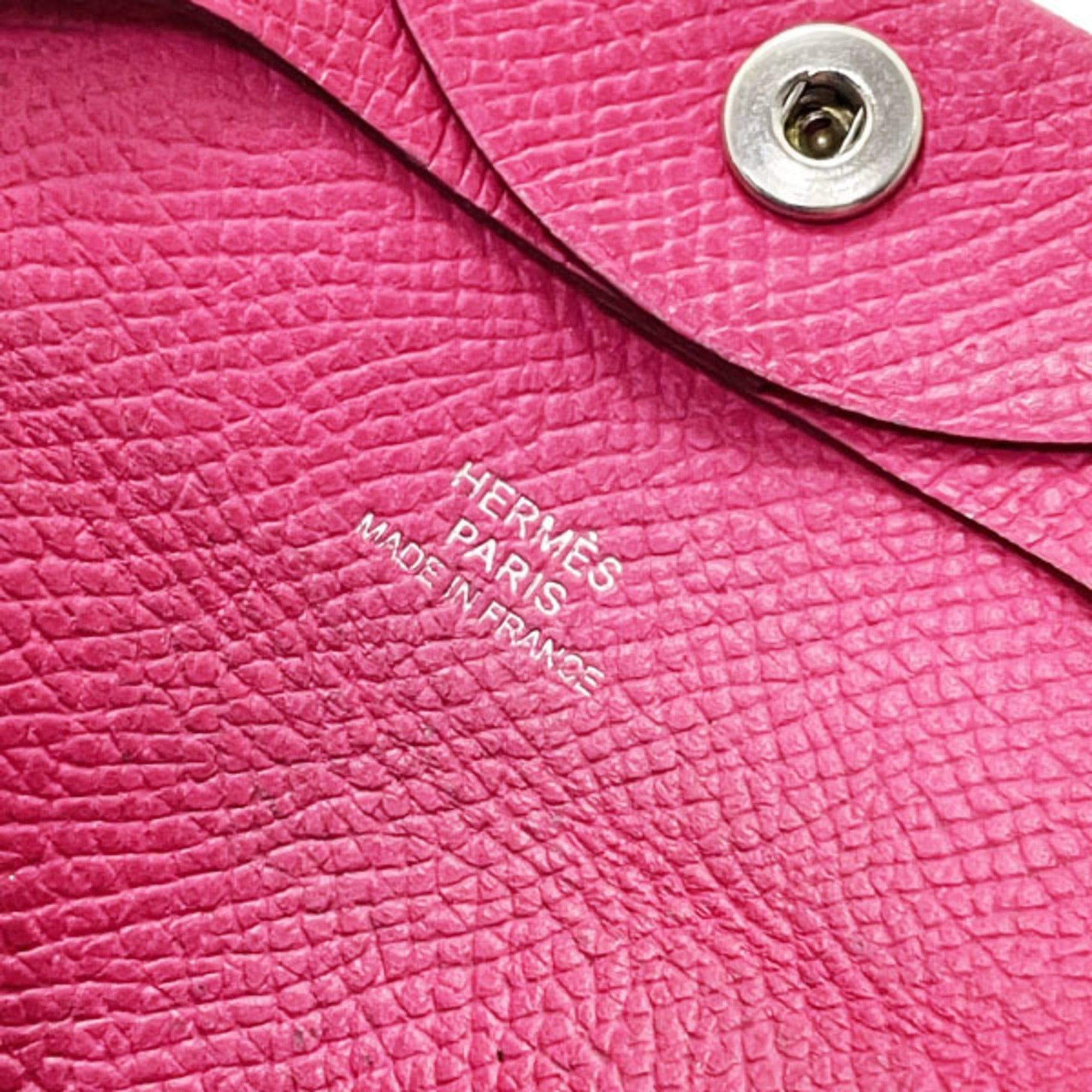 Hermes Hermès Bastia Coin Case, Pink Leather, HERMES Purse, HWN-16325 Size ONE SIZE - 7 Thumbnail
