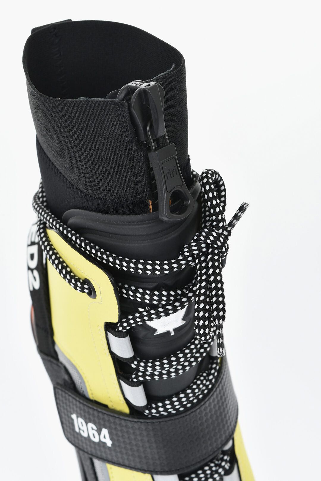 Dsquared2 Leather and Fabric Ankle Boots TECHNO HIKING with Bicolor Laces 9cm Size US 6 / IT 36 - 4 Thumbnail