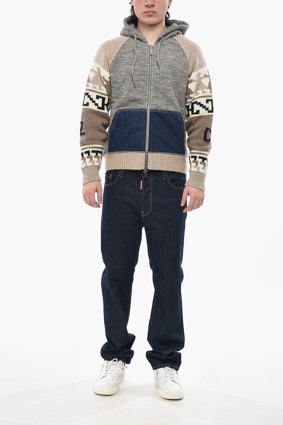 Dsquared2 Two-Tone Zip-Up Hoodie Size US S / EU 44-46 / 1 - 4 Thumbnail