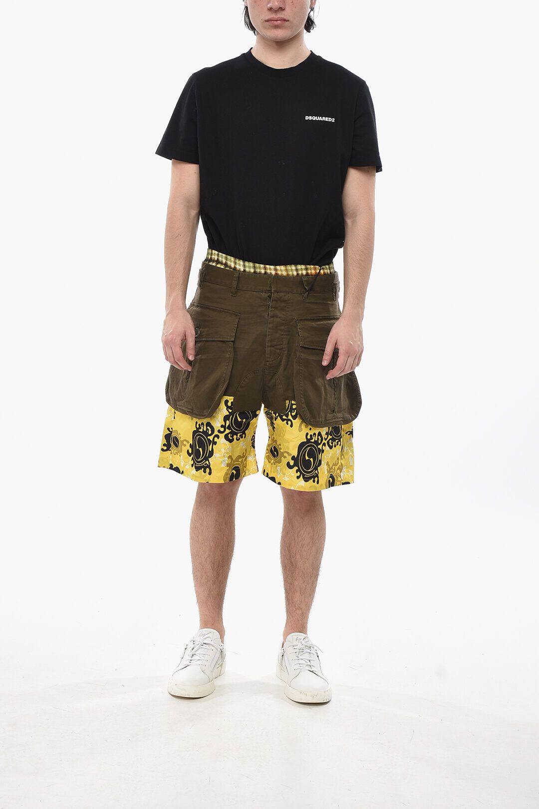 Dsquared2 Printed Double-Fabric Cargo Shorts Size US 32 / EU 48 - 4 Thumbnail