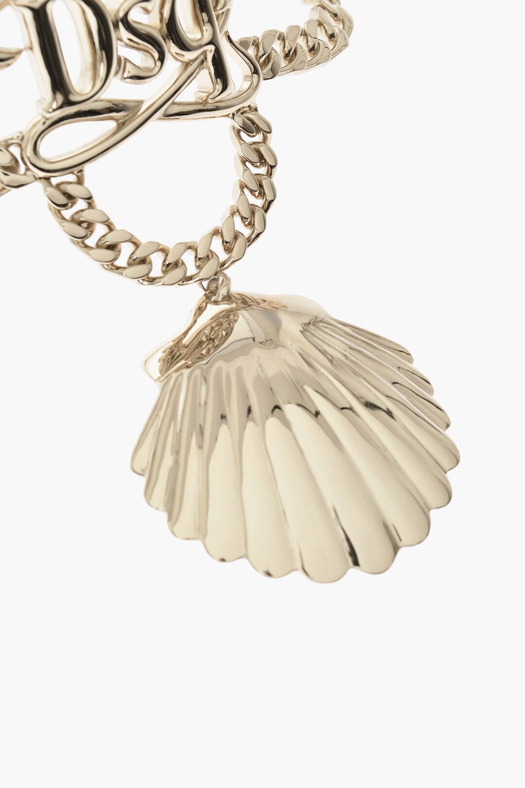 Dsquared2 Gold-Tone Metal Necklace with Shell-Shaped Pendant Size ONE SIZE - 2 Thumbnail