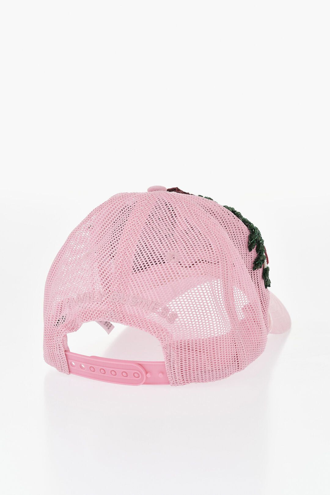 Dsquared2 Cotton and Mesh Baseball Cap TROPICAL with Bead and Sequin Embellishments Size ONE SIZE - 2 Thumbnail