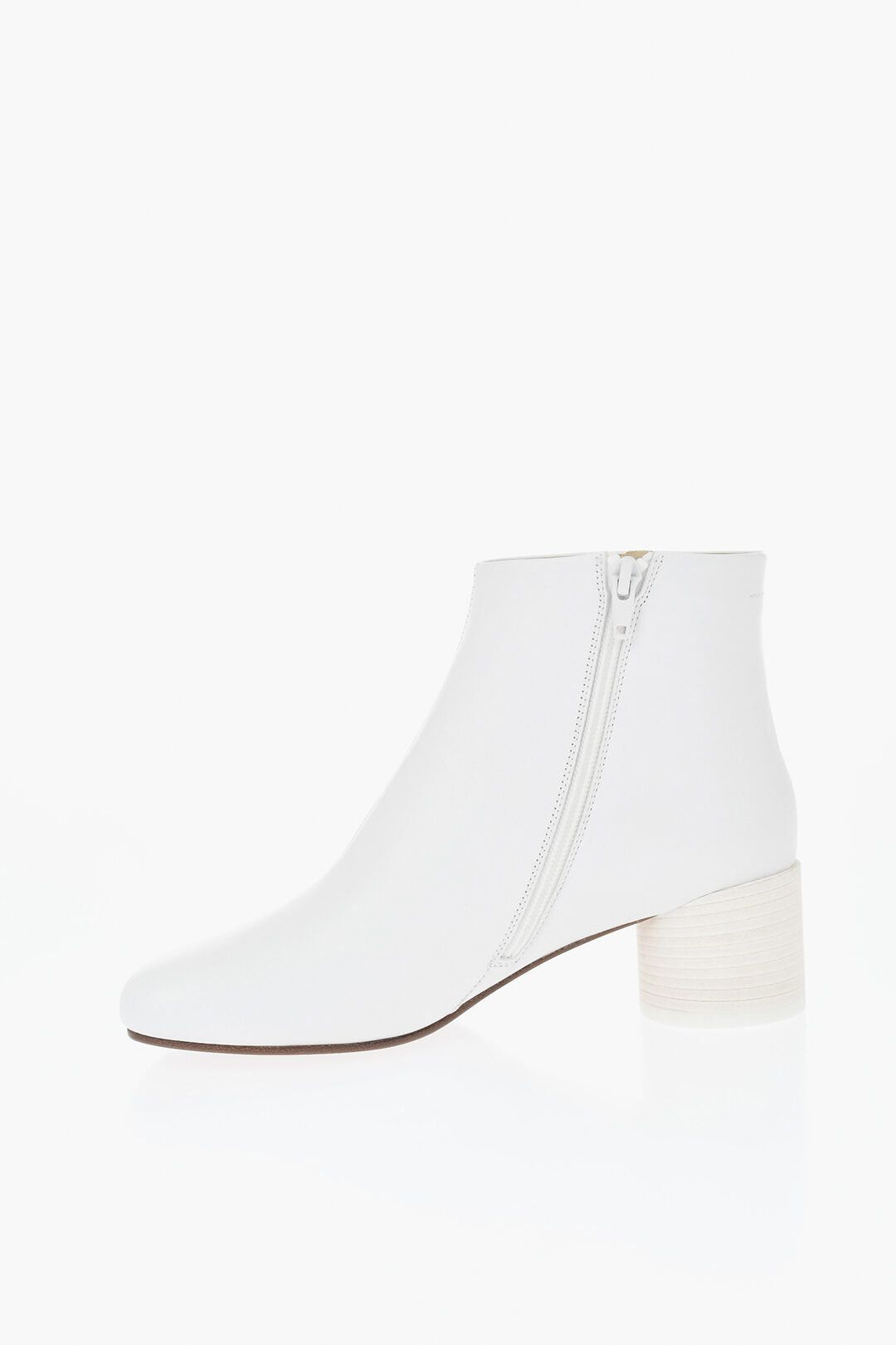 Maison Margiela MM6 Leather Ankle Boots With 5cm Internal Zip Size US 8 / IT 38 - 4 Thumbnail