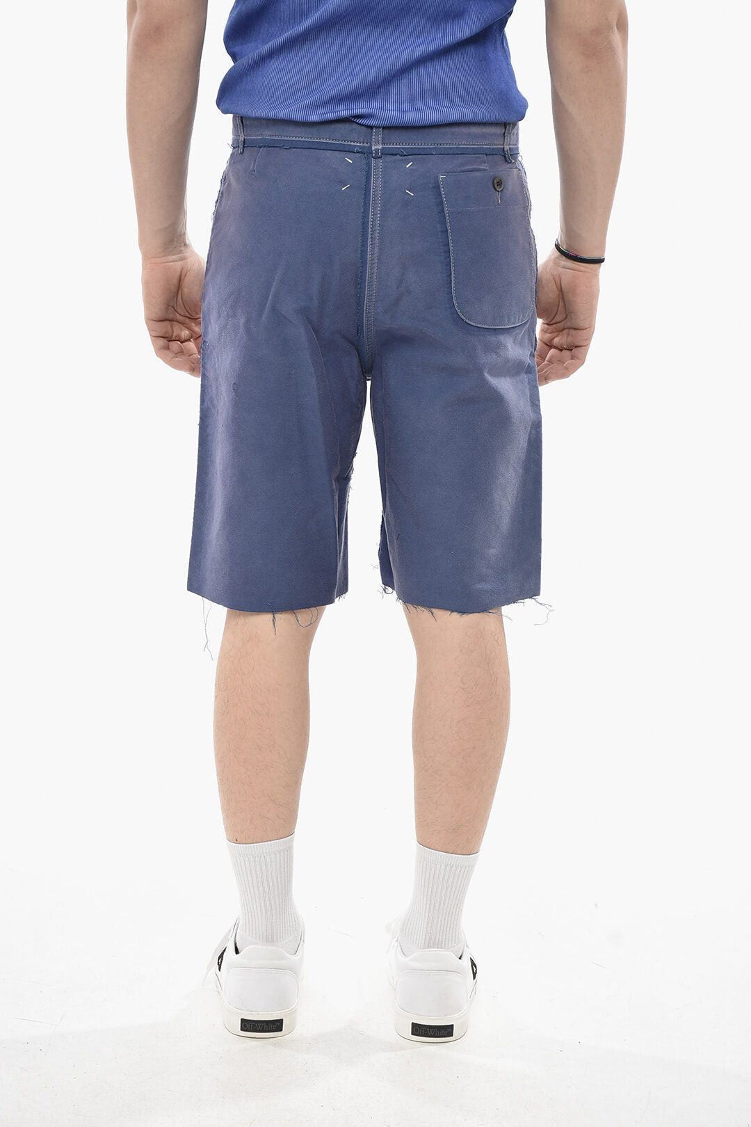 Maison Margiela MM1 Cotton Shorts With Raw-Edge Details Size US 34 / EU 50 - 2 Thumbnail