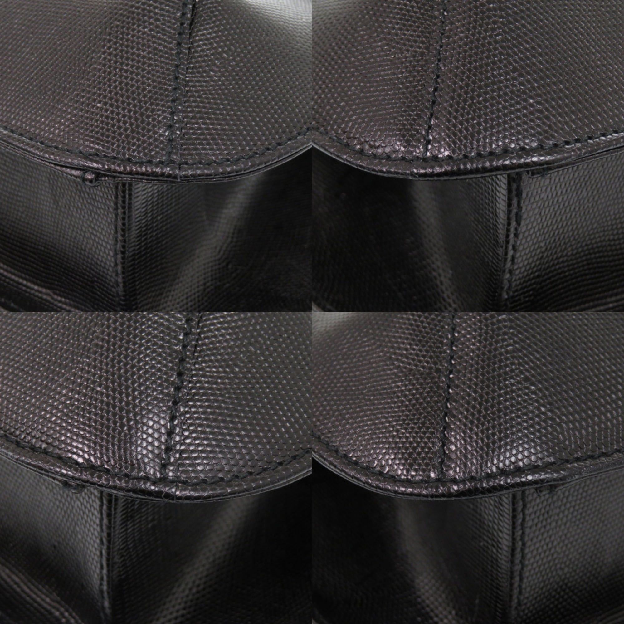 Salvatore Ferragamo Salvatore Ferragamo 2-Way Handbag AQ-216191 Embossed Leather Black 0814Salvatore Size ONE SIZE - 5 Thumbnail