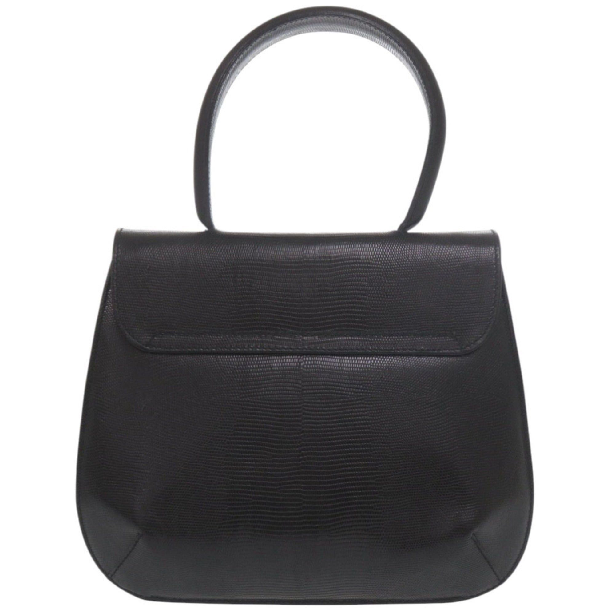 Salvatore Ferragamo Salvatore Ferragamo 2-Way Handbag AQ-216191 Embossed Leather Black 0814Salvatore Size ONE SIZE - 3 Thumbnail