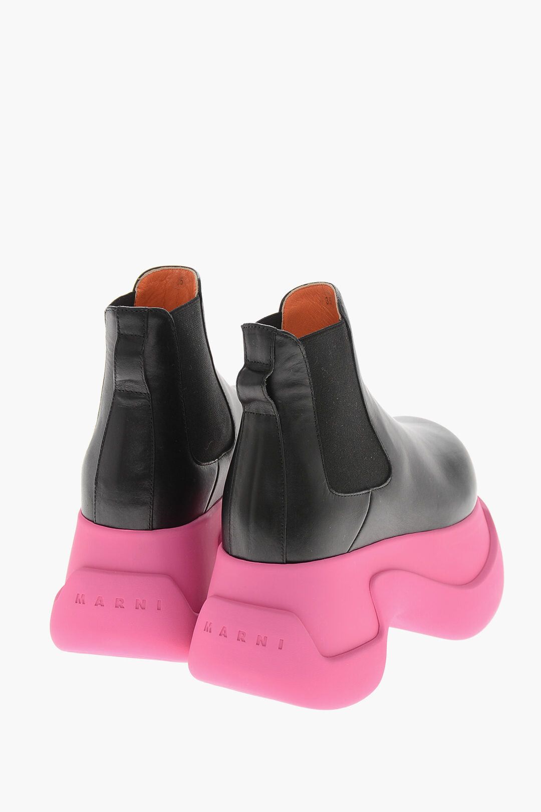 Marni Leather Chelsea Boots with 8cm Chunky Sole Size US 7 / IT 37 - 2 Thumbnail