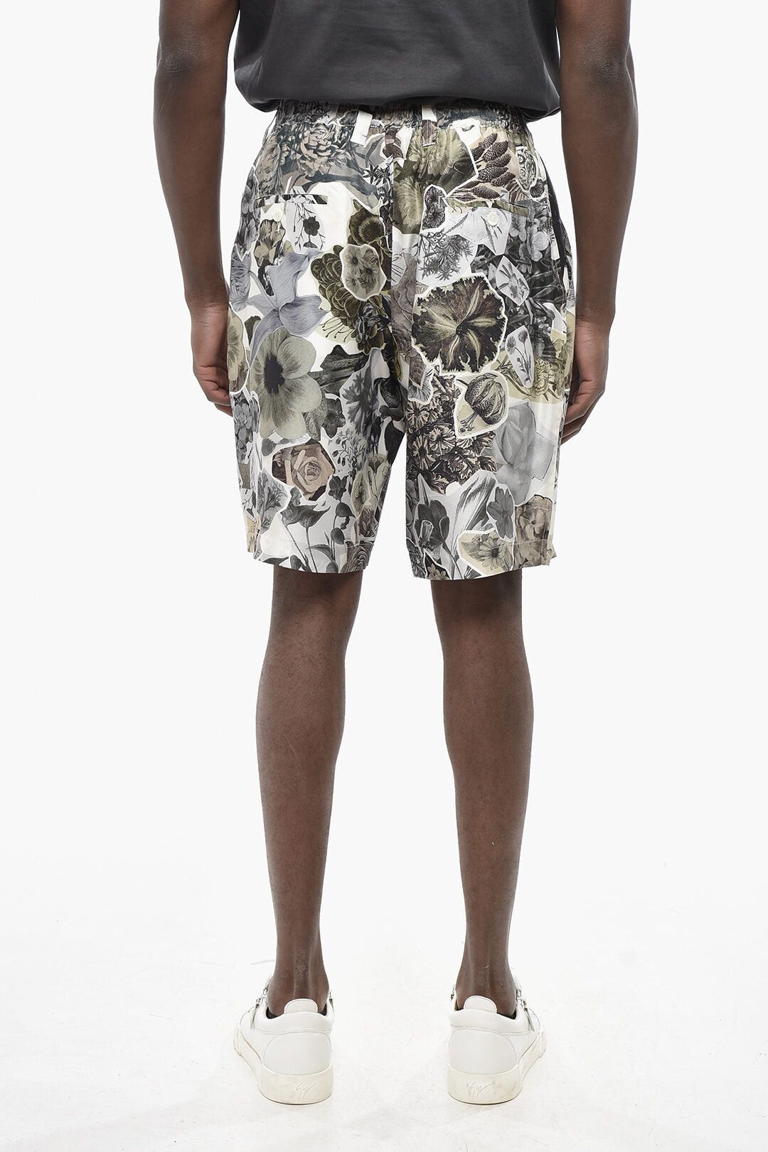 Marni Silk Shorts With Floral Print And Single Pleat Size US 31 - 2 Thumbnail