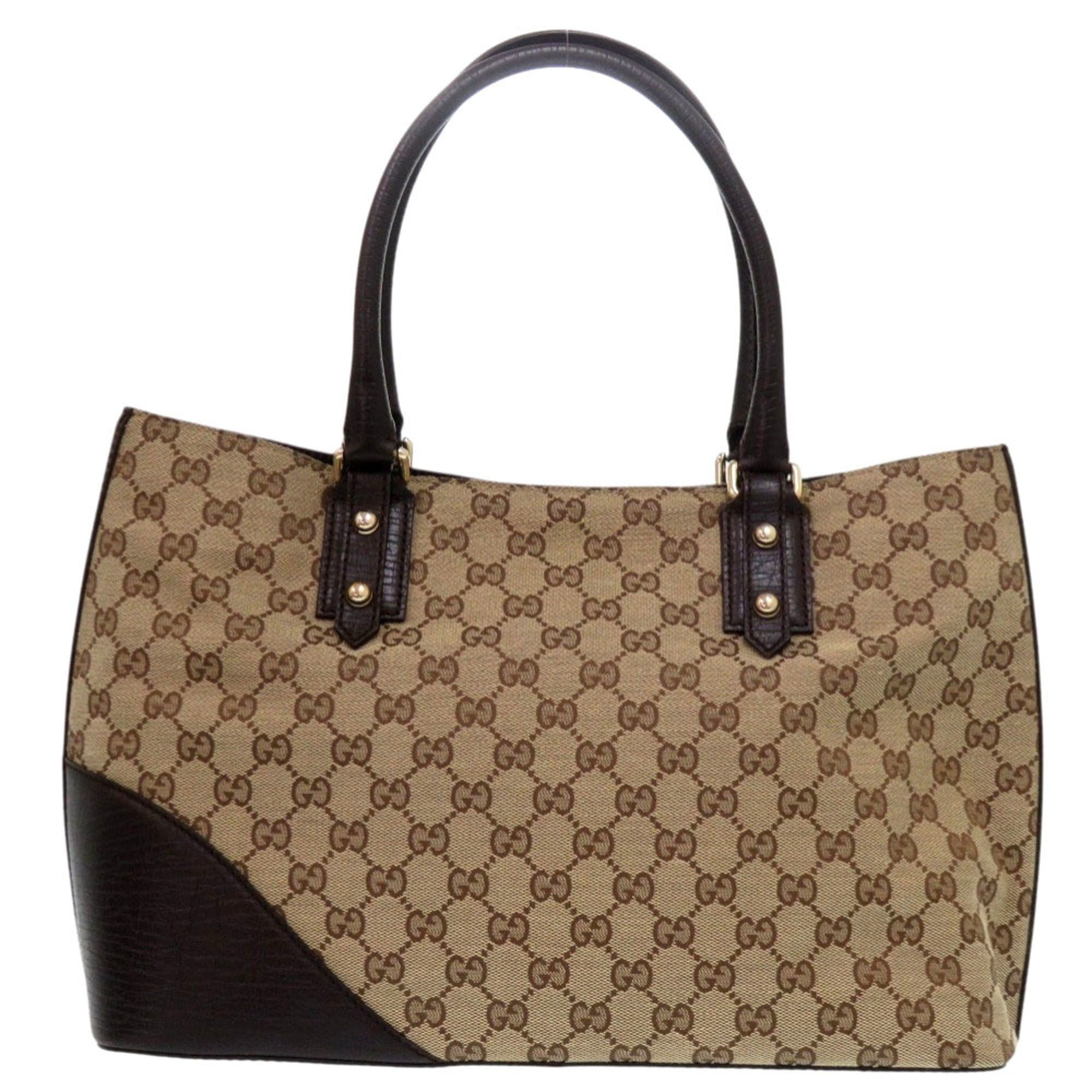 Gucci Excellent condition Gucci Horsebit tote bag, Sherry line 137385, gold hardware, GG canvas and leather, brown beige shoulder handbag 0710GUCCI Size ONE SIZE - 3 Thumbnail