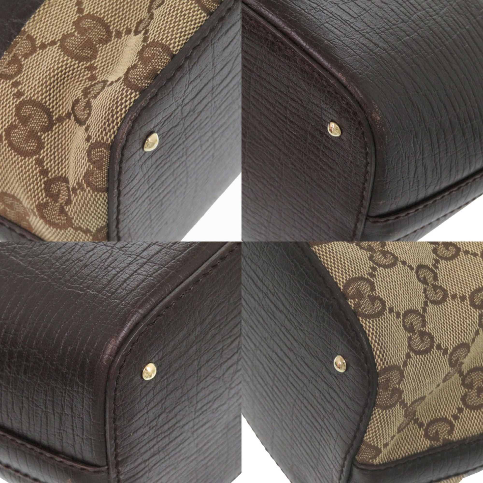 Gucci Excellent condition Gucci Horsebit tote bag, Sherry line 137385, gold hardware, GG canvas and leather, brown beige shoulder handbag 0710GUCCI Size ONE SIZE - 9 Thumbnail
