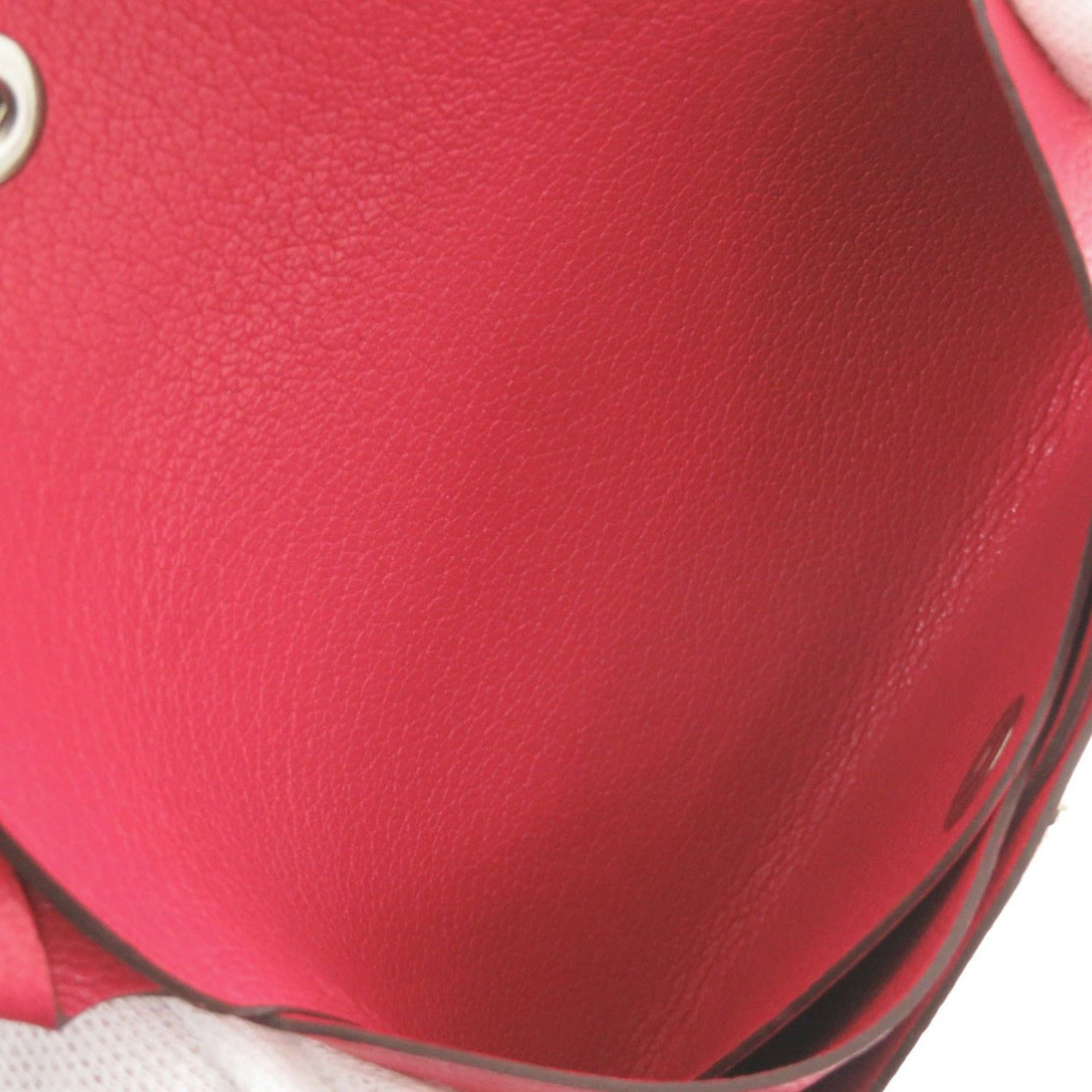 Hermes Excellent condition Hermès Calvi Duo Chevre Mysore Rose Extreme wallet with silver hardware and U stamp (2022 model). Red coin purse. Item number 0697HERMES. Size ONE SIZE - 6 Thumbnail