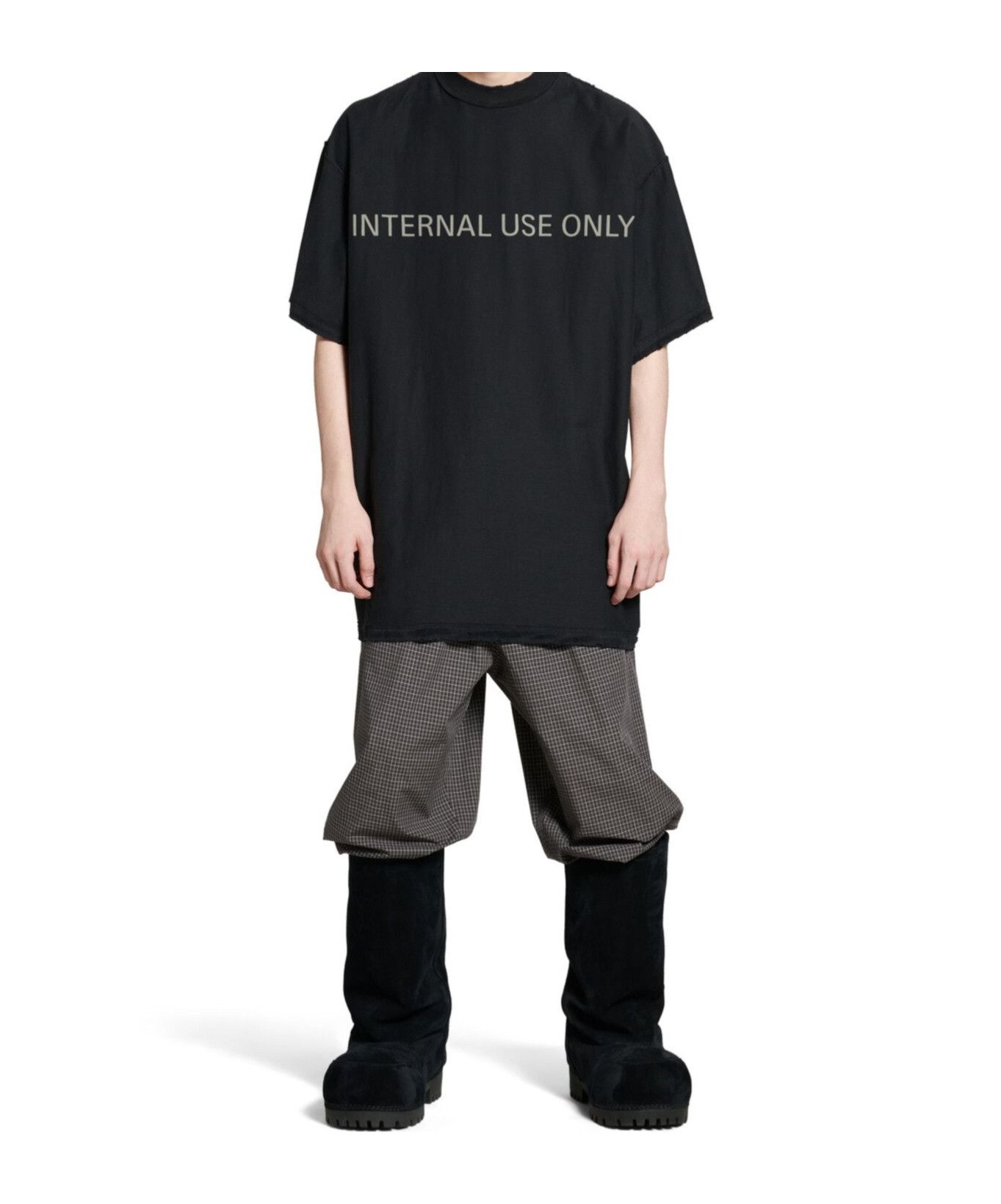 Balenciaga Internal Use Only Inside-out T-shirt In Black Size US M / EU 48-50 / 2 - 3 Thumbnail