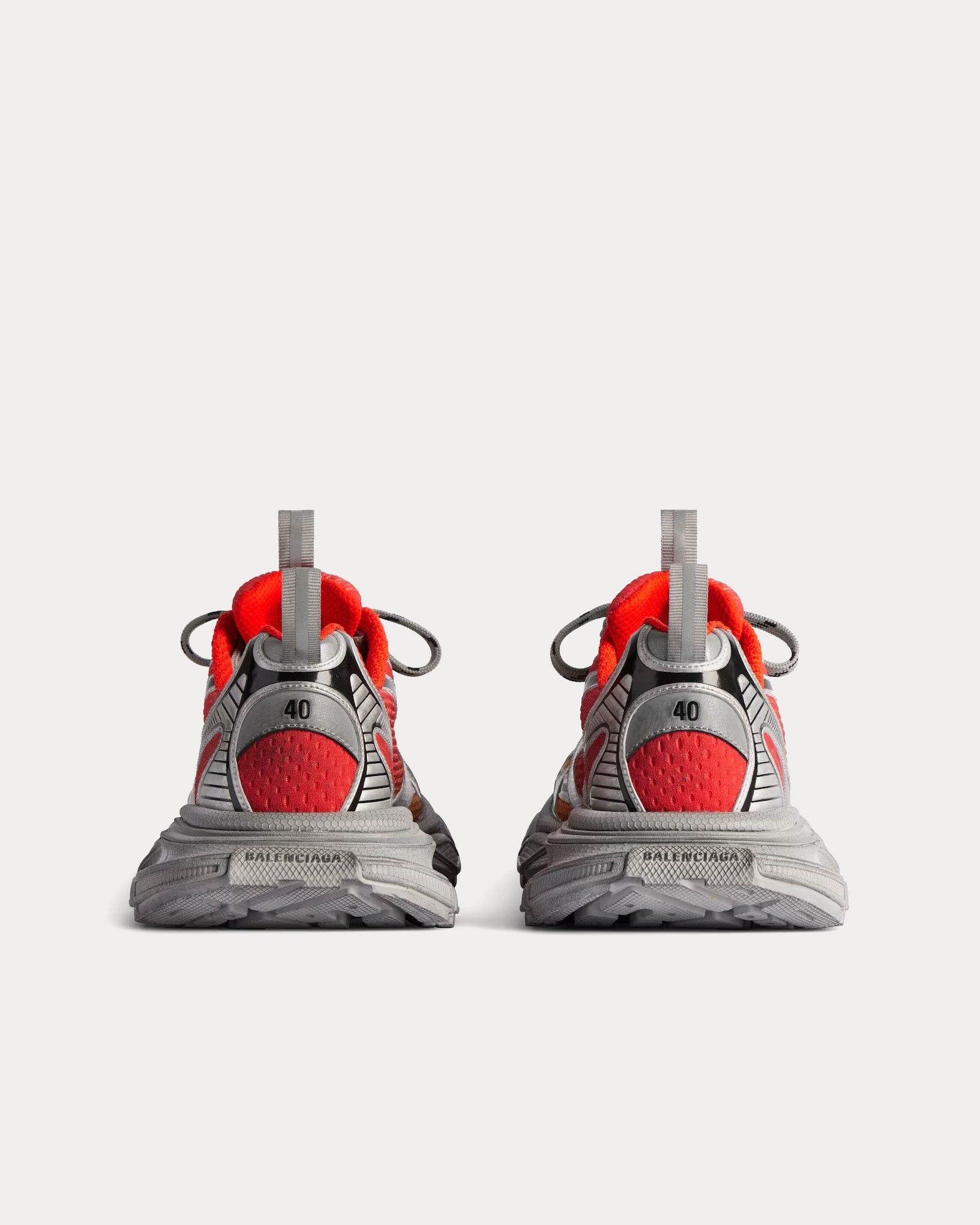 Balenciaga 3XL Gradient Mesh & Polyurethane Red / Orange / Grey / Black Low Top Sneakers Size US 10 / EU 43 - 4 Thumbnail