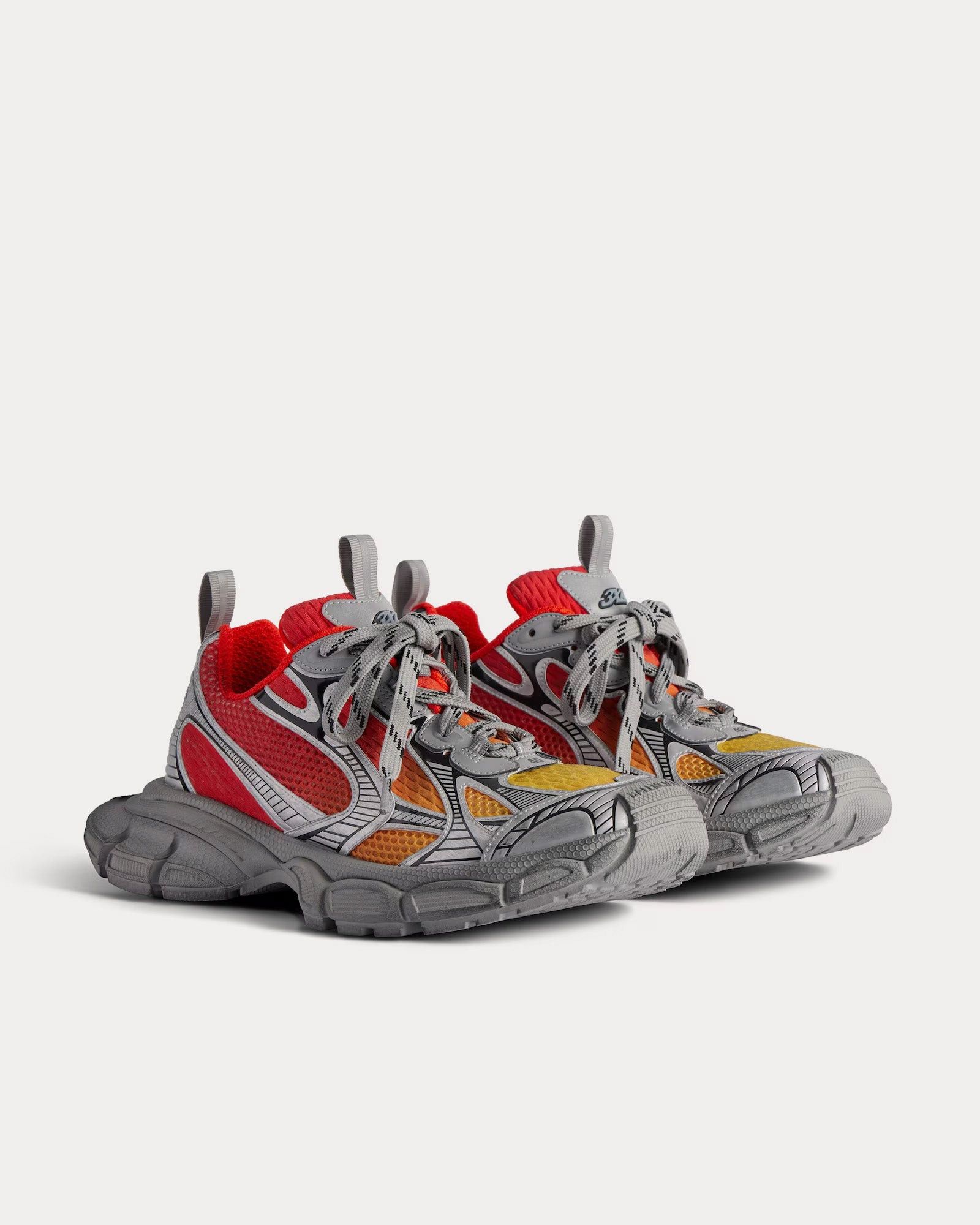 Balenciaga 3XL Gradient Mesh & Polyurethane Red / Orange / Grey / Black Low Top Sneakers Size US 10 / EU 43 - 3 Thumbnail