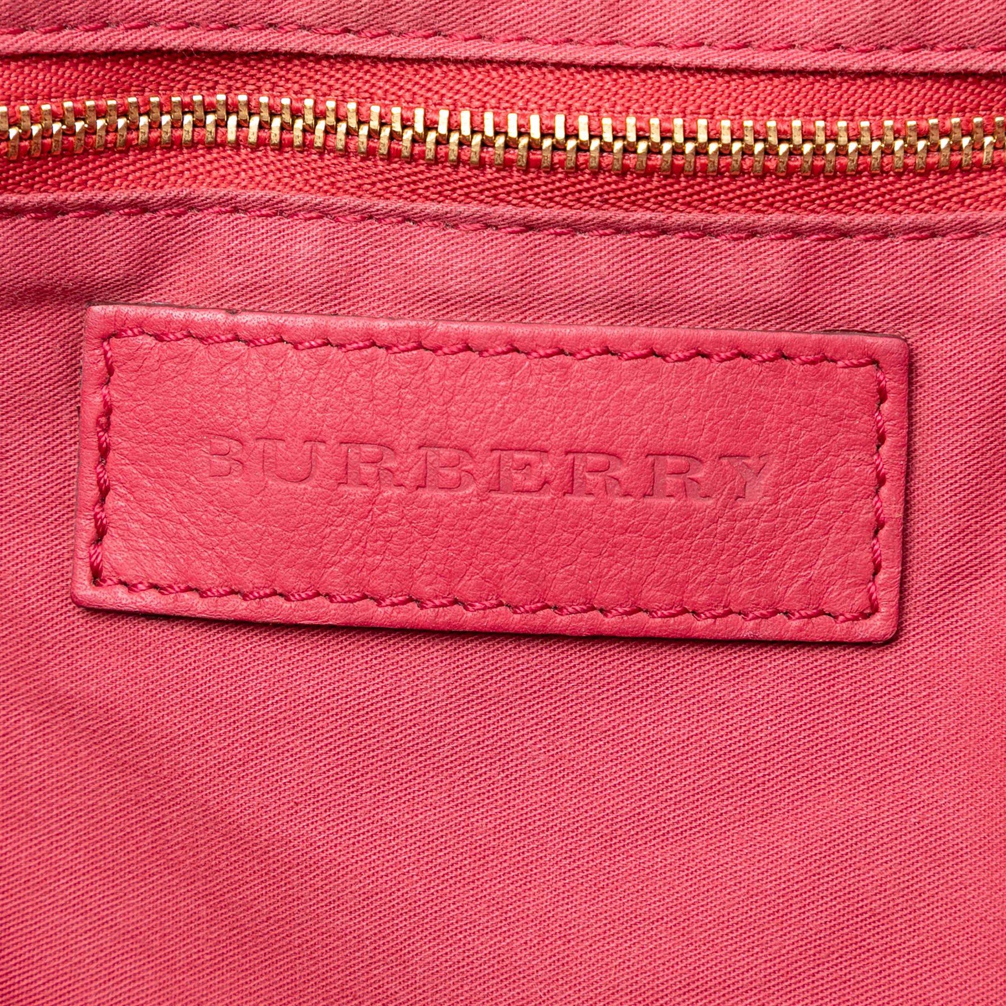Burberry Small Leather Trimmed Haymarket Check Coated Canvas Canterbury Tote Size ONE SIZE - 5 Thumbnail