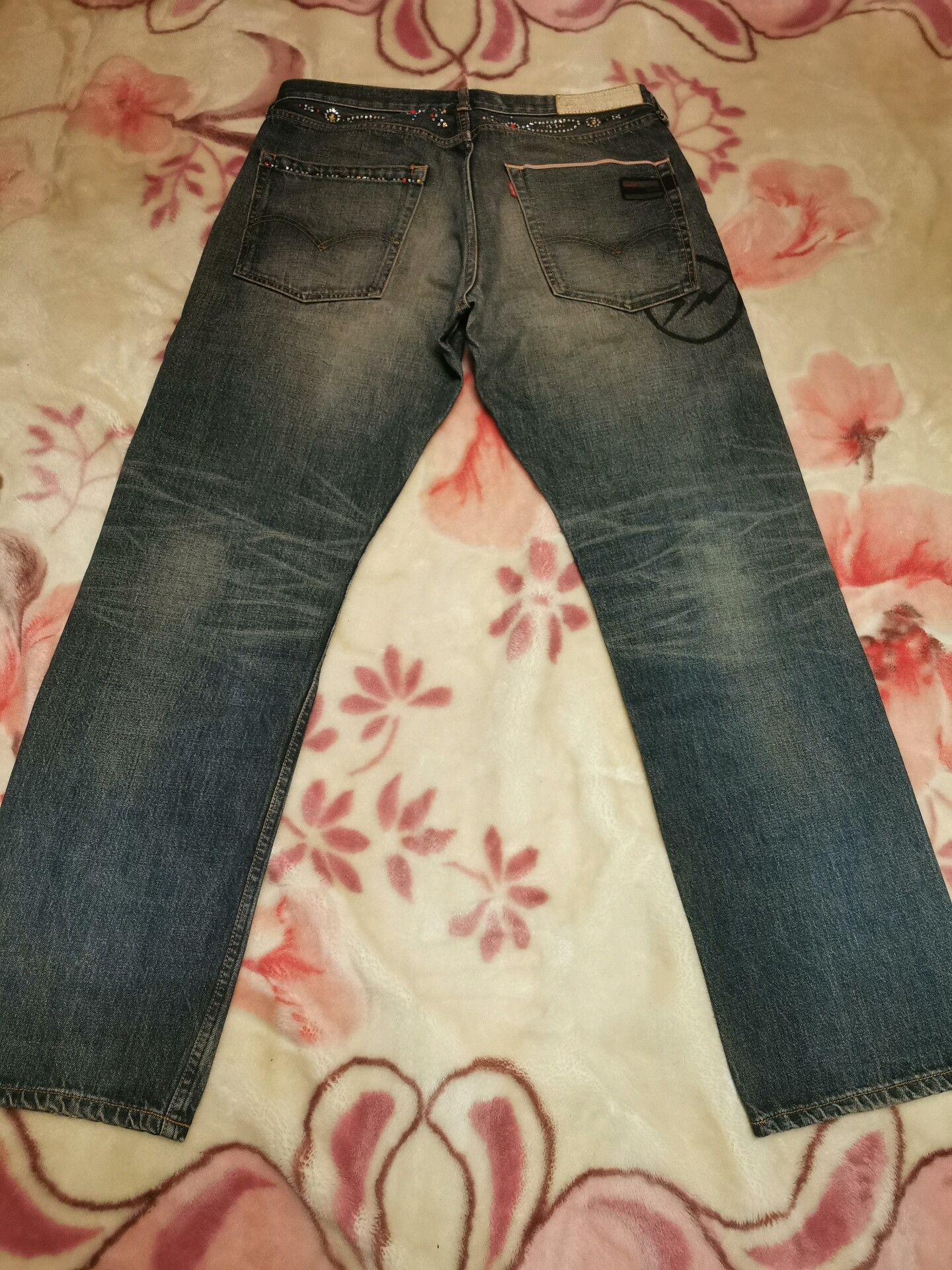 PHENOMENON Fenom 34 207 Colorful Diamond Jeans Size US 34 / EU 50 - 3 Thumbnail