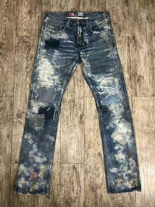 Prps Purple Product Noir Distressed Patch Jeans Size US 32 / EU 48 - 4 Thumbnail