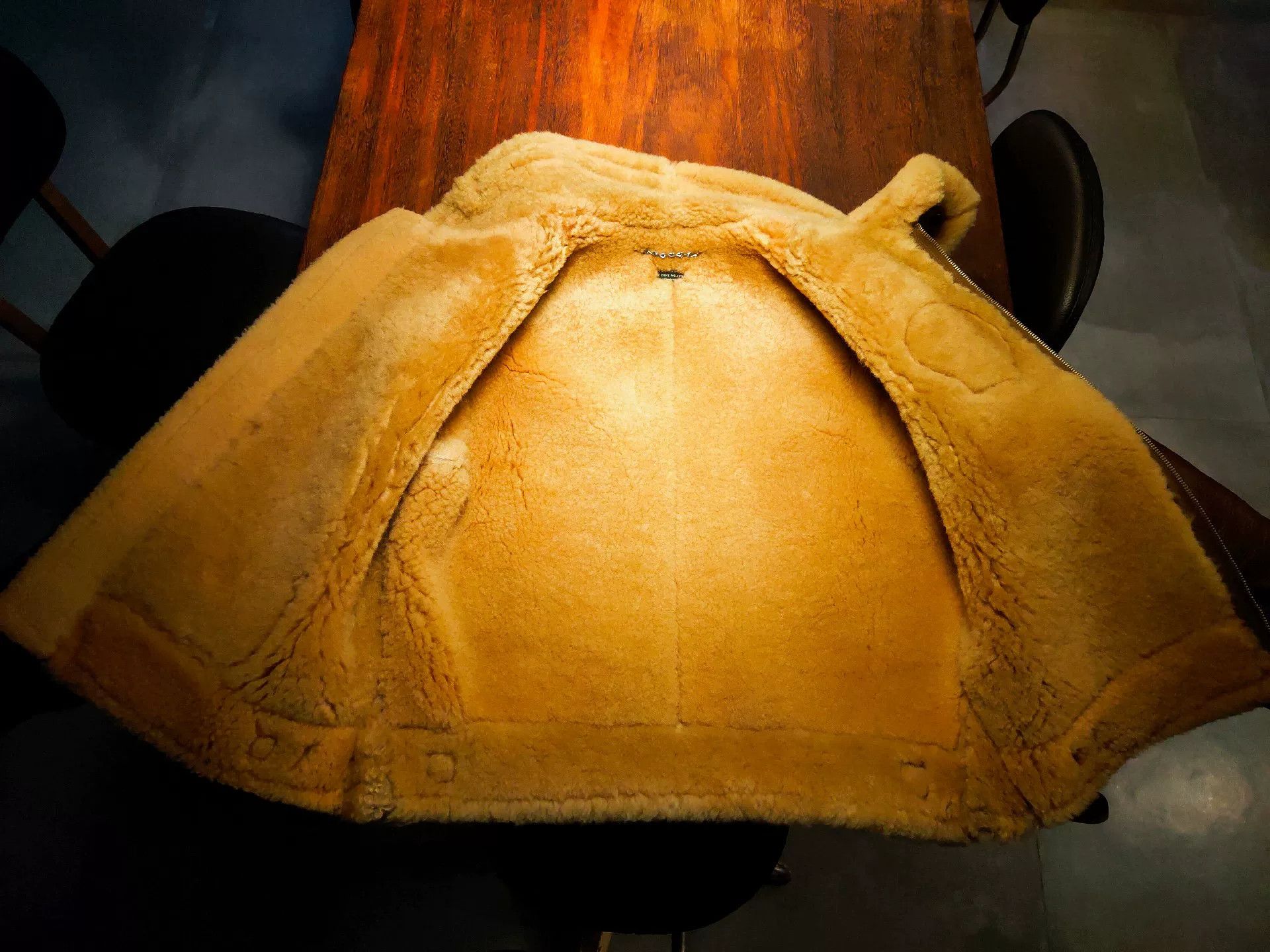 Eastman Leather Clothing Eastman Leathers B3 Shearling Colorblock Jacket Size US XXS / EU 40 - 3 Thumbnail