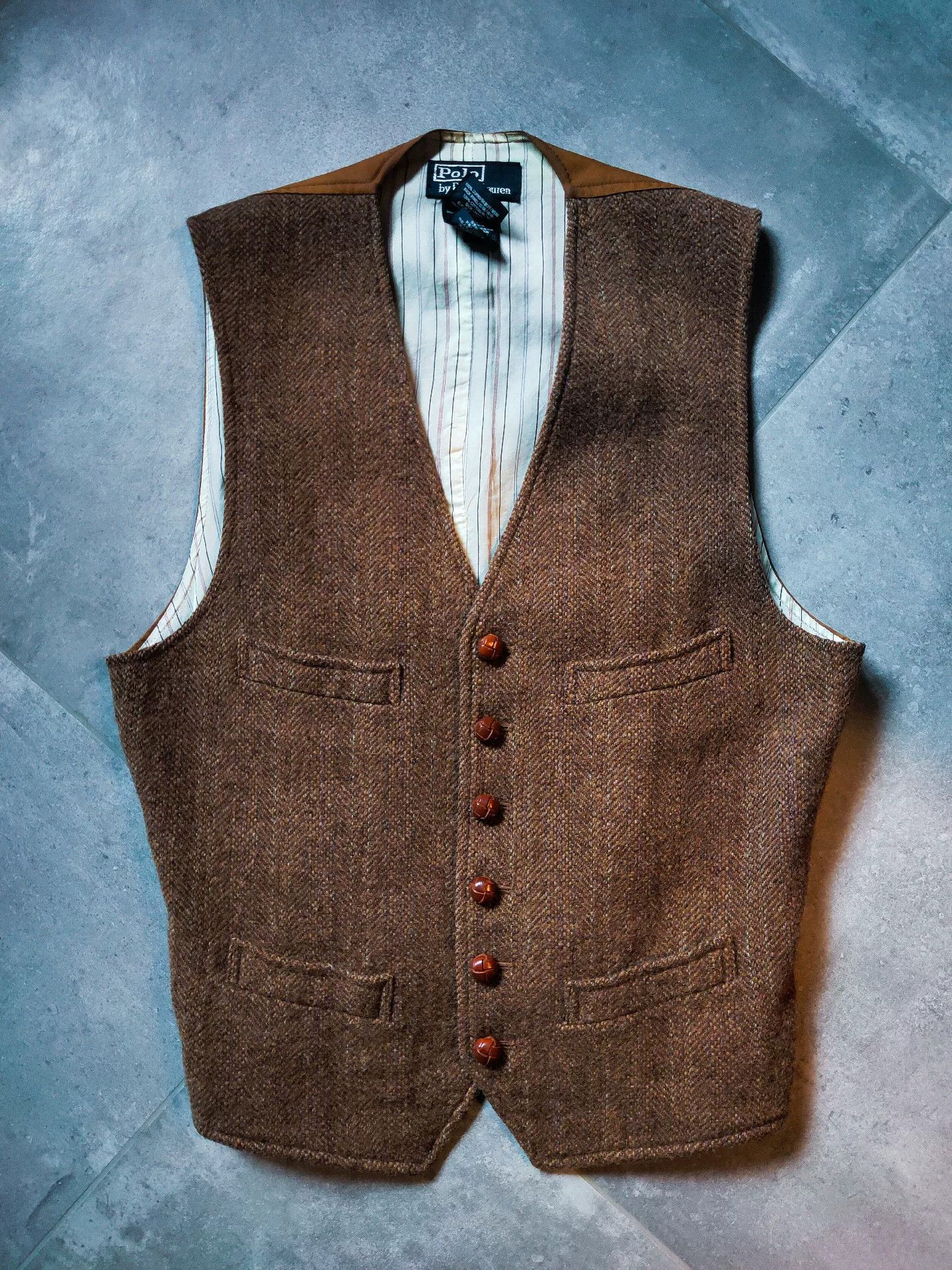 Ralph Lauren Blue Label Polo RL Wool Leather Buckle Vest M Size US M / EU 48-50 / 2 - 2 Thumbnail