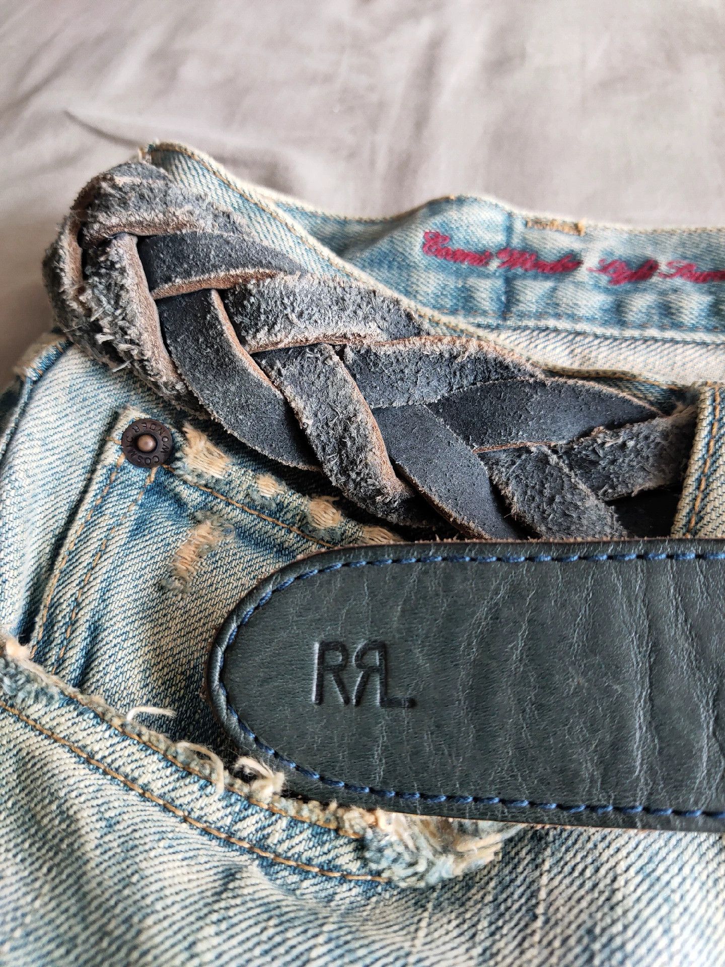 RRL Ralph Lauren RRL Indigo Double Ring Belt Size ONE SIZE - 2 Thumbnail