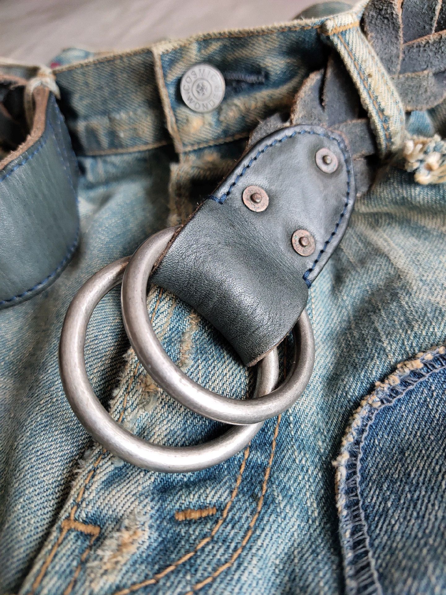 RRL Ralph Lauren RRL Indigo Double Ring Belt Size ONE SIZE - 4 Thumbnail