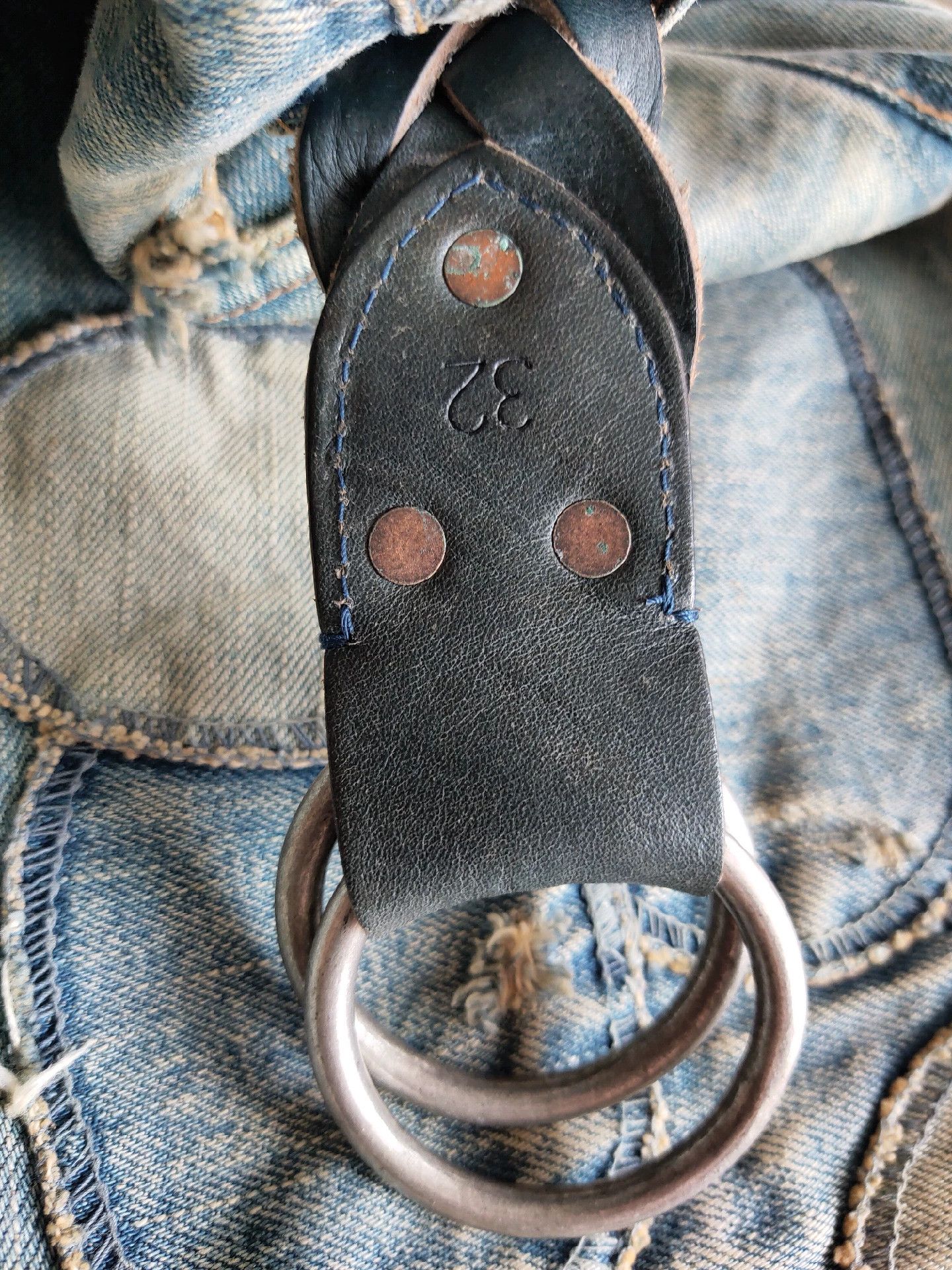 RRL Ralph Lauren RRL Indigo Double Ring Belt Size ONE SIZE - 3 Thumbnail