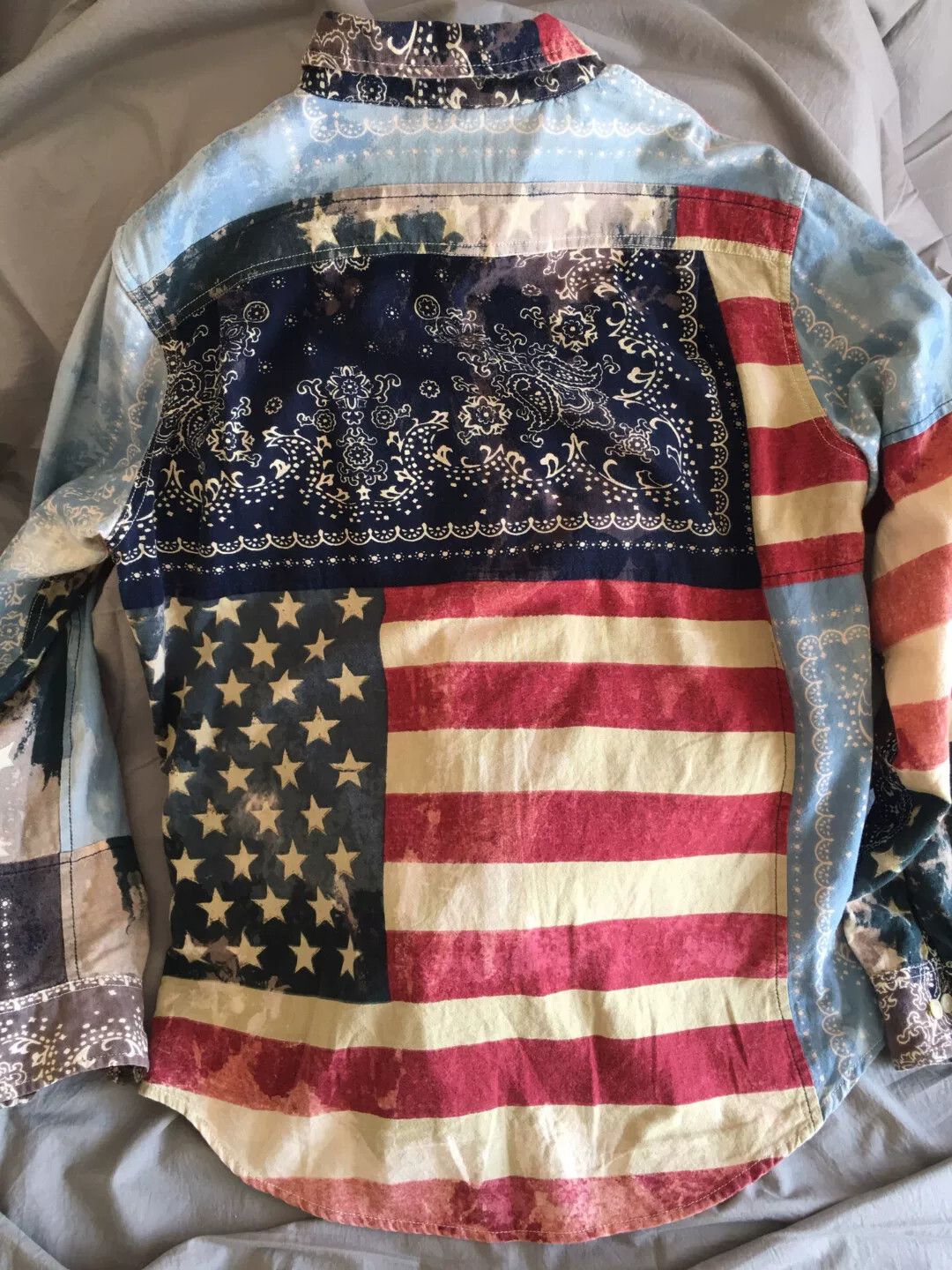 Polo Ralph Lauren Polo DS American Flag Pattern Shirt Size US M / EU 48-50 / 2 - 2 Thumbnail