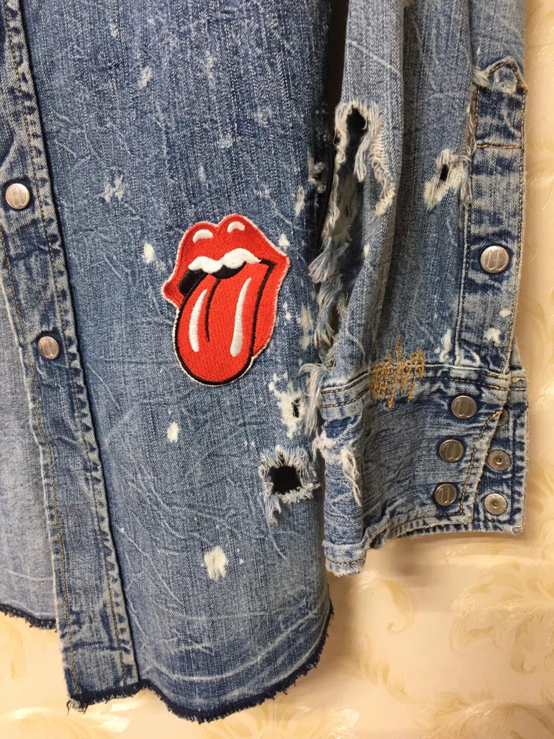 Vintage Sanforized Distressed Denim Shirt Size US M / EU 48-50 / 2 - 3 Thumbnail