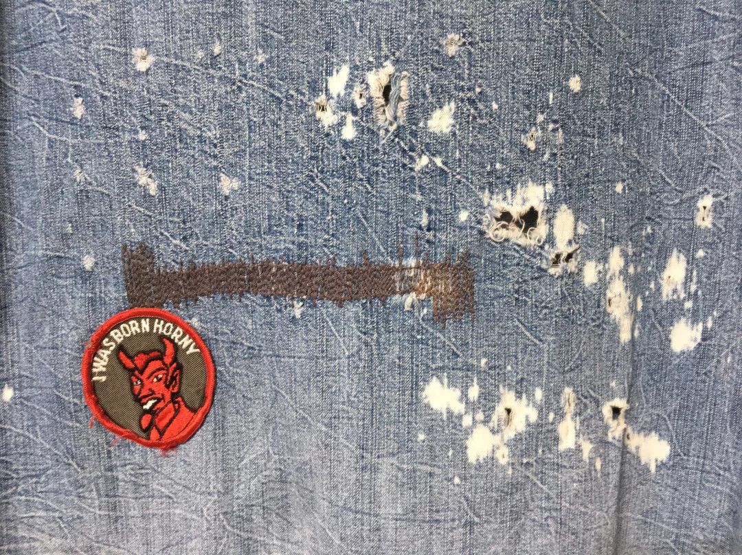Vintage Sanforized Distressed Denim Shirt Size US M / EU 48-50 / 2 - 7 Thumbnail