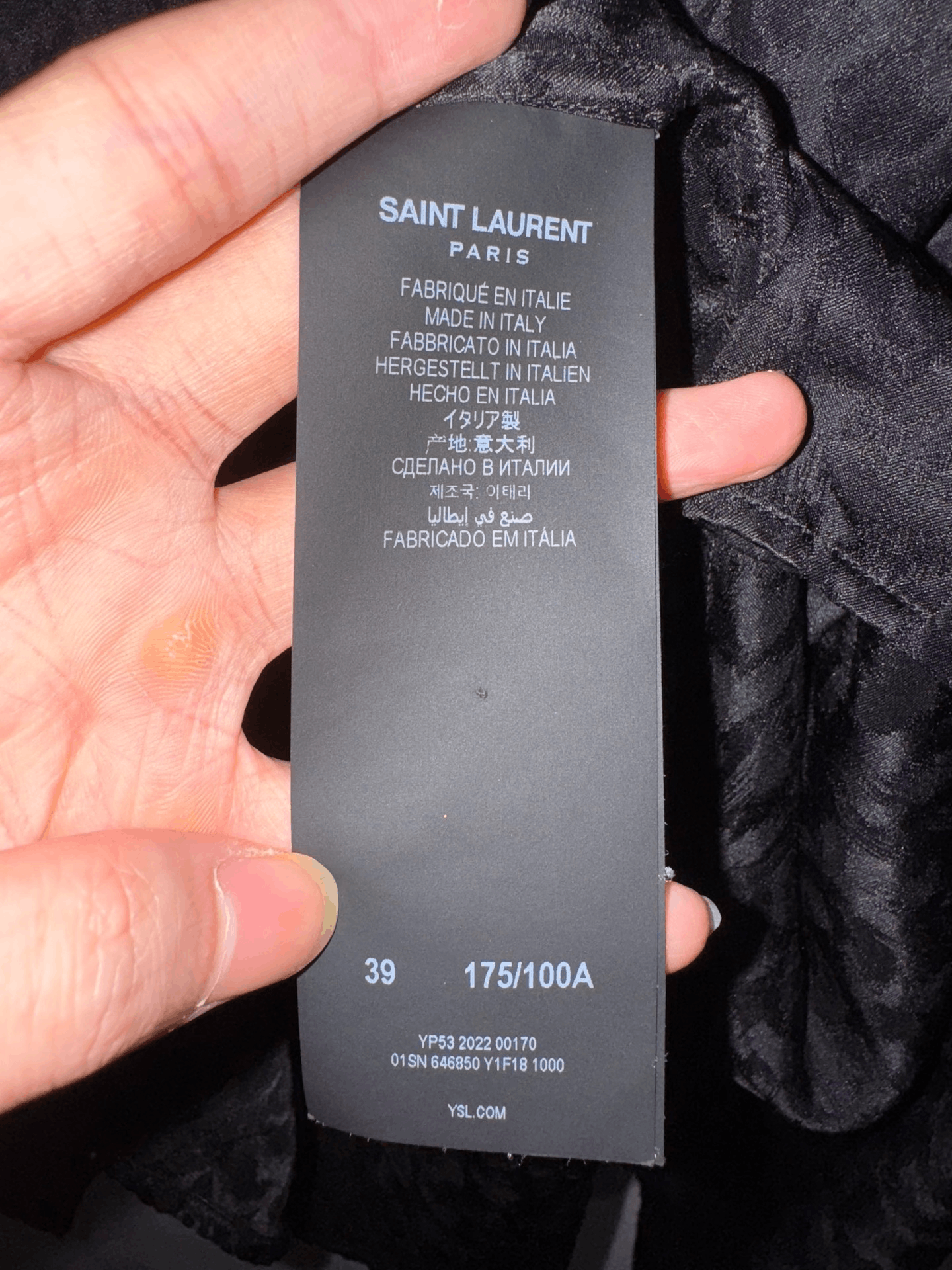 Saint Laurent Paris Saint Laurent Black Silk Leopard Shirt Size US M / EU 48-50 / 2 - 7 Thumbnail