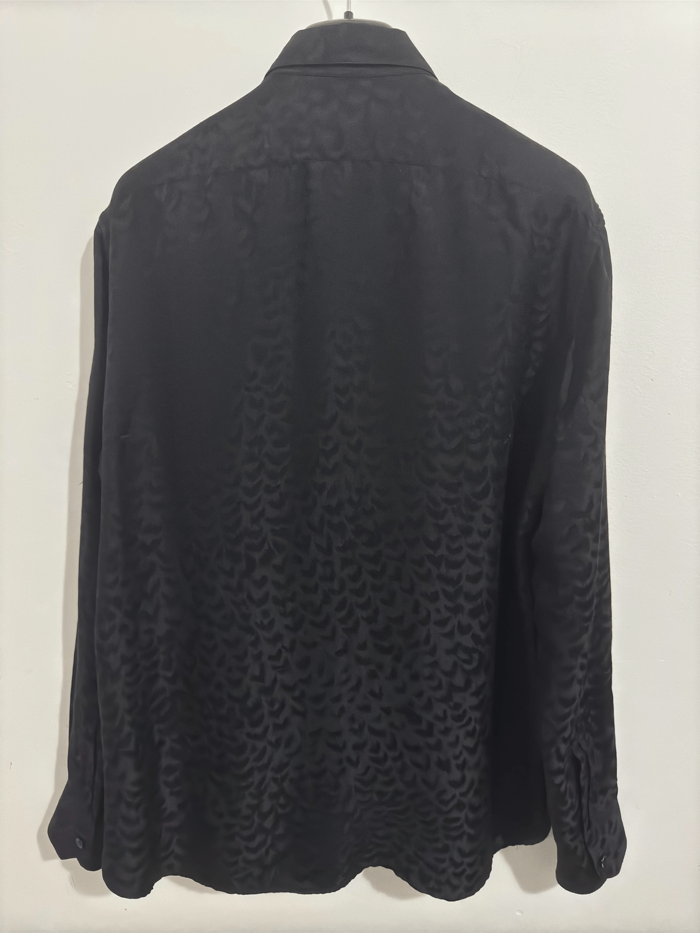 Saint Laurent Paris Saint Laurent Black Silk Leopard Shirt Size US M / EU 48-50 / 2 - 2 Thumbnail