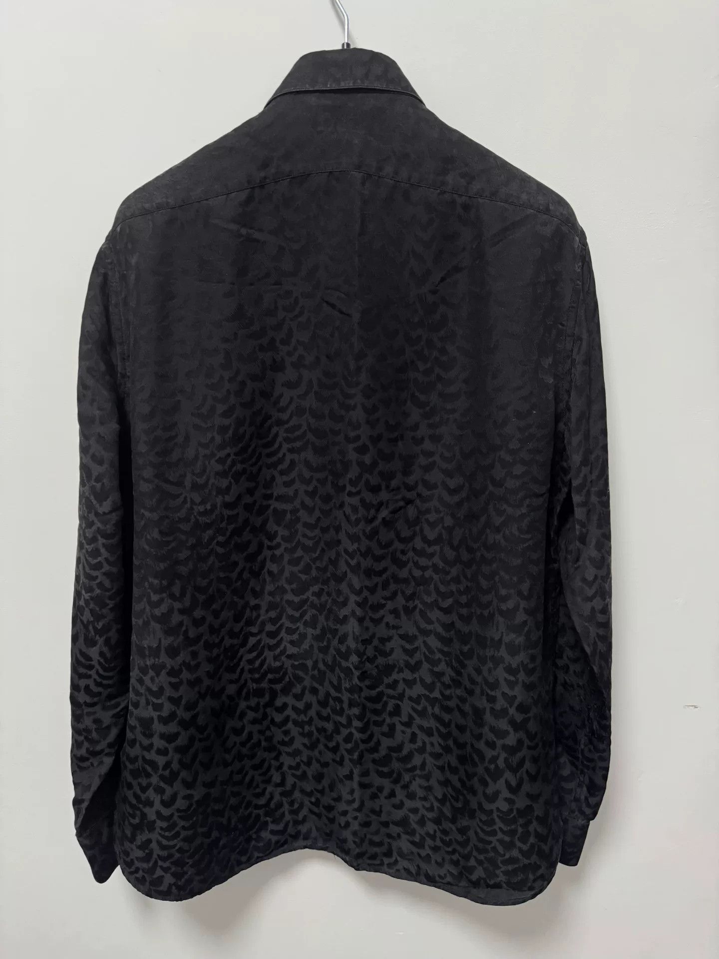 Saint Laurent Heart Print Silk Shirt
