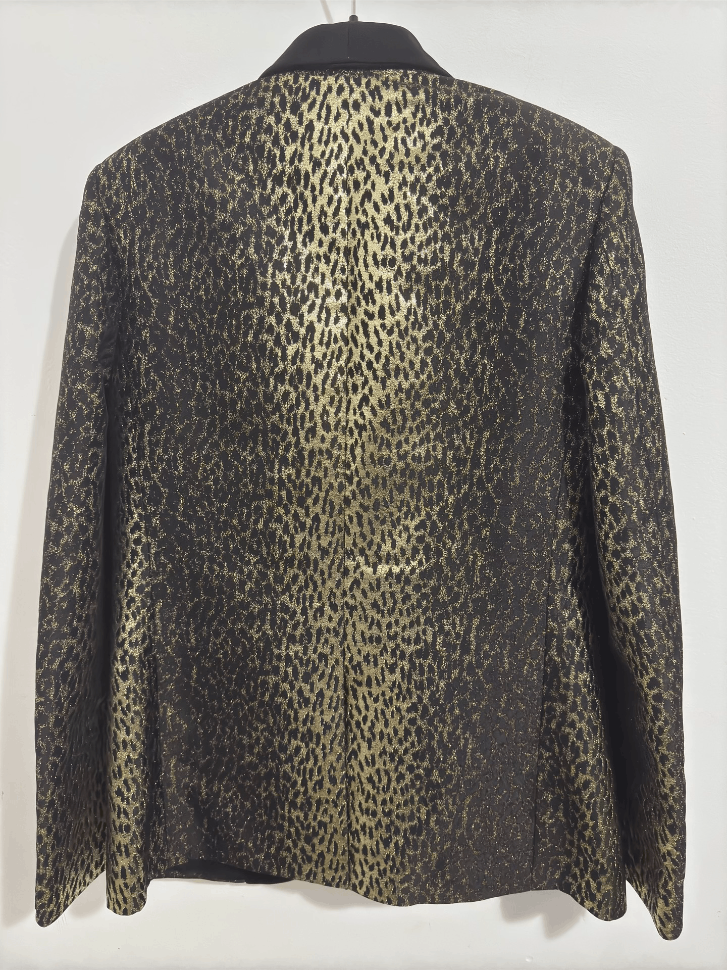 Saint Laurent Paris Saint Laurent Black Gold Leopard Print Blazer Size US M / EU 48-50 / 2 - 2 Thumbnail