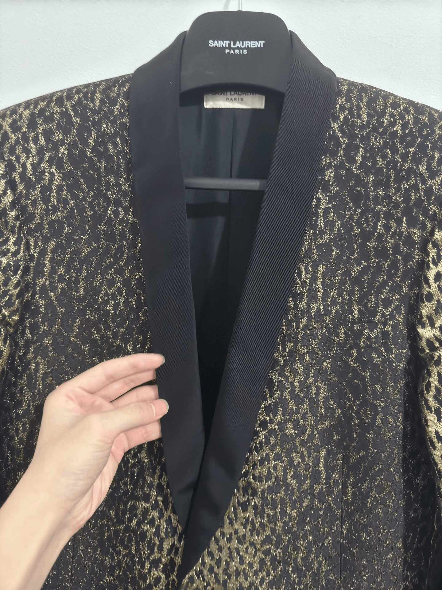 Saint Laurent Paris Saint Laurent Black Gold Leopard Print Blazer Size US M / EU 48-50 / 2 - 4 Thumbnail