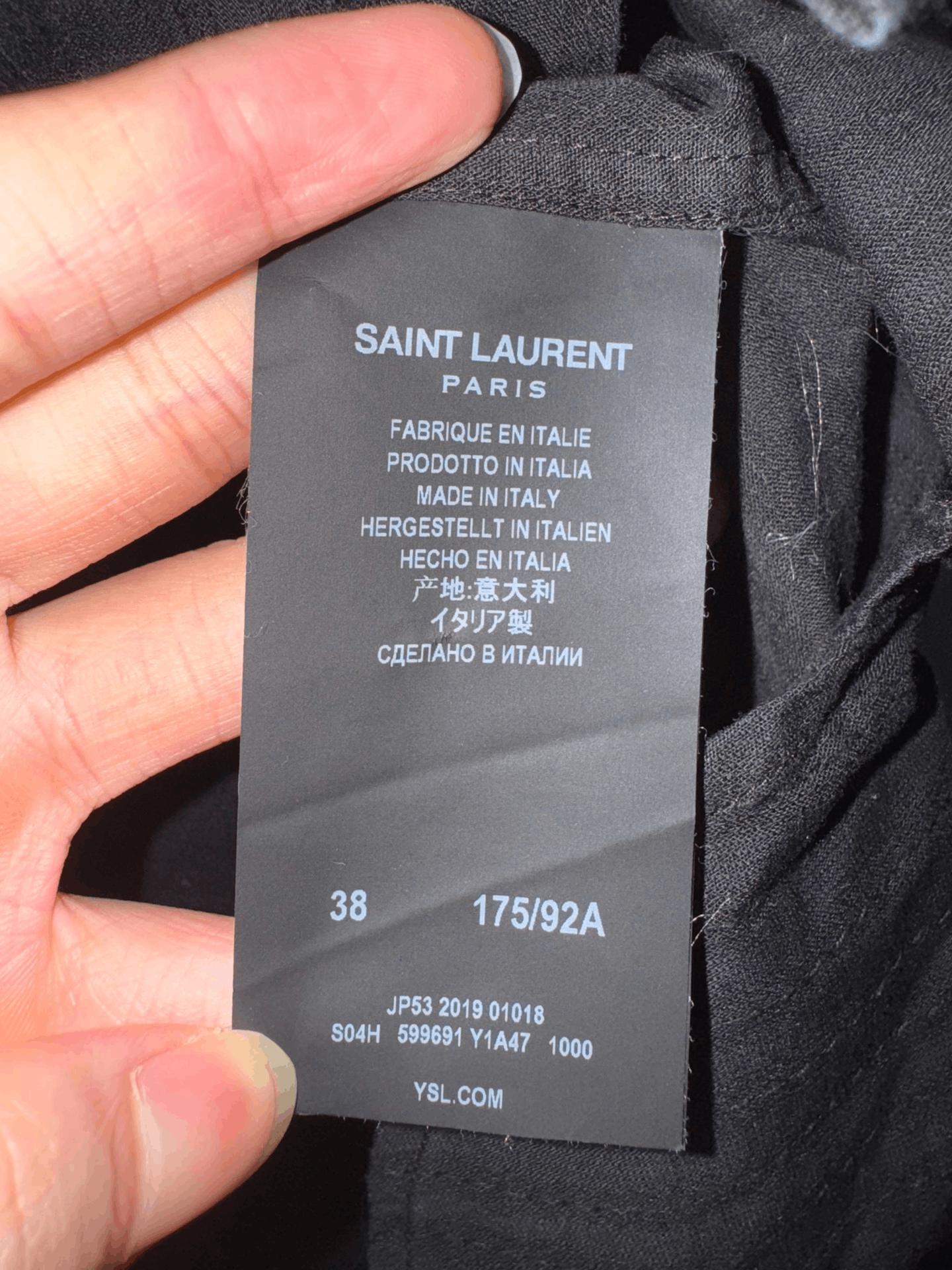 Saint Laurent Paris Saint Laurent Embroidered Striped Shirt Size US M / EU 48-50 / 2 - 6 Thumbnail