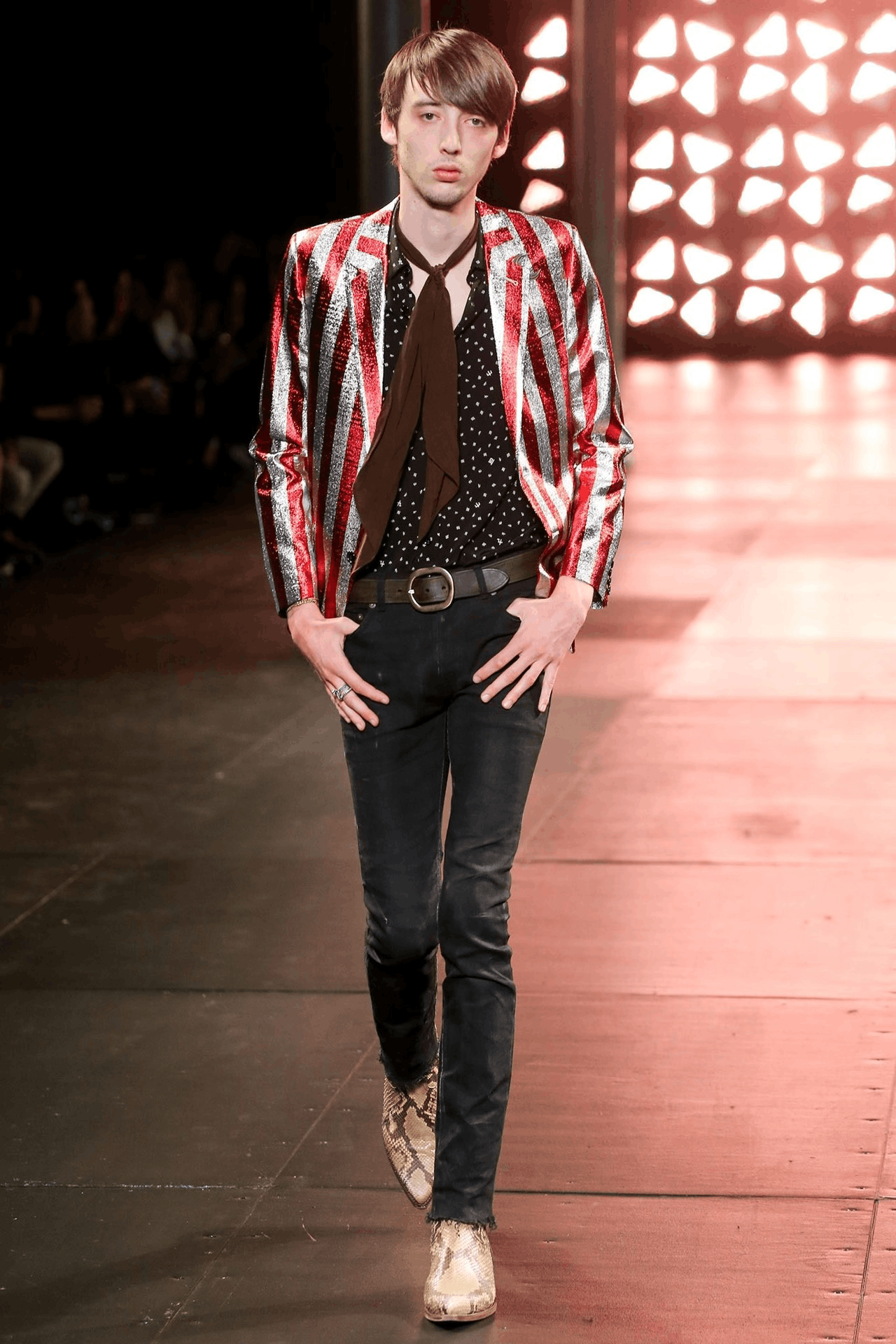 Saint Laurent Paris Saint Laurent Silk Geometric Shirt Size US M / EU 48-50 / 2 - 8 Thumbnail