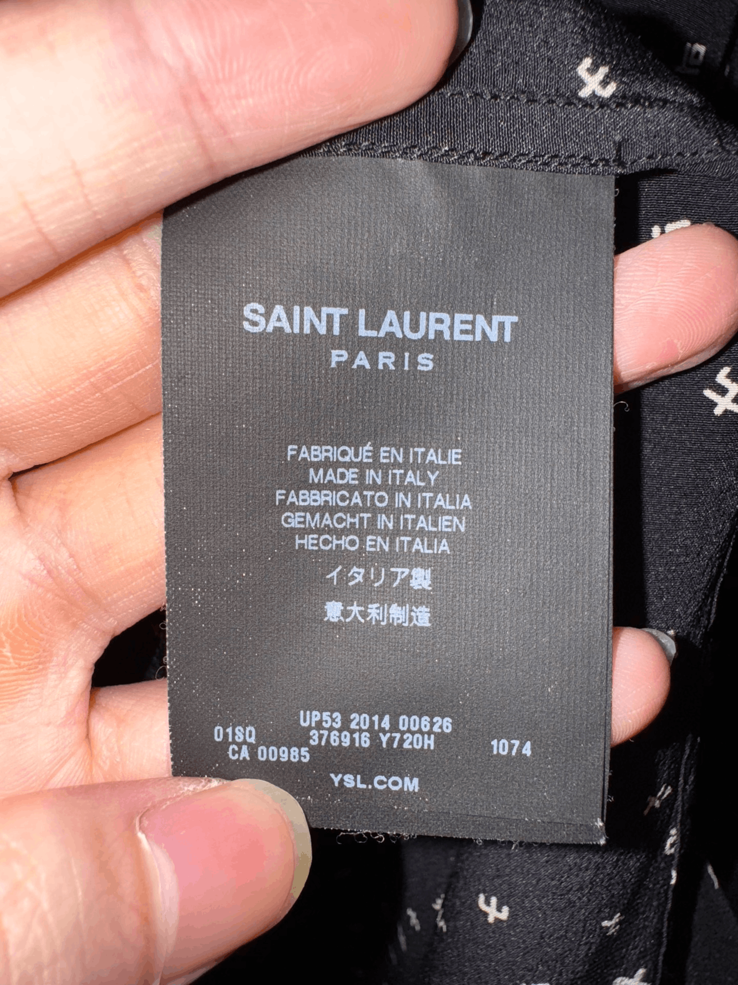 Saint Laurent Paris Saint Laurent Silk Geometric Shirt Size US M / EU 48-50 / 2 - 7 Thumbnail
