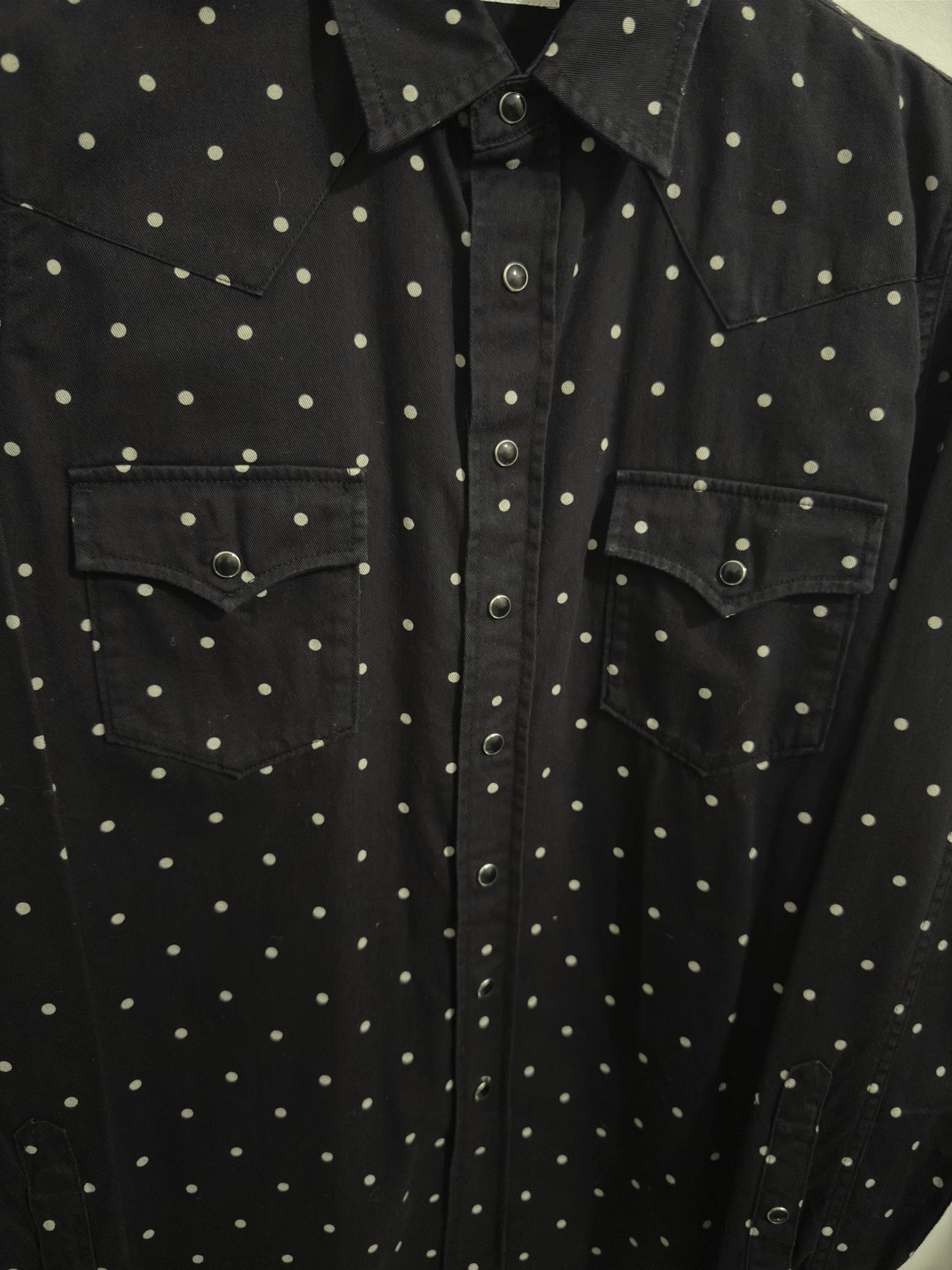 Saint Laurent Paris Saint Laurent Polka Dot Shirt Size XL / US 12-14 / IT 48-50 - 3 Thumbnail