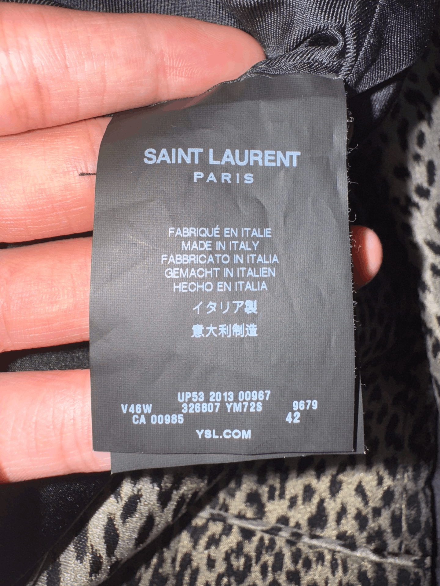 Saint Laurent Paris Saint Laurent Leopard Print Smoking Jacket Size US XS / EU 42 / 0 - 6 Thumbnail